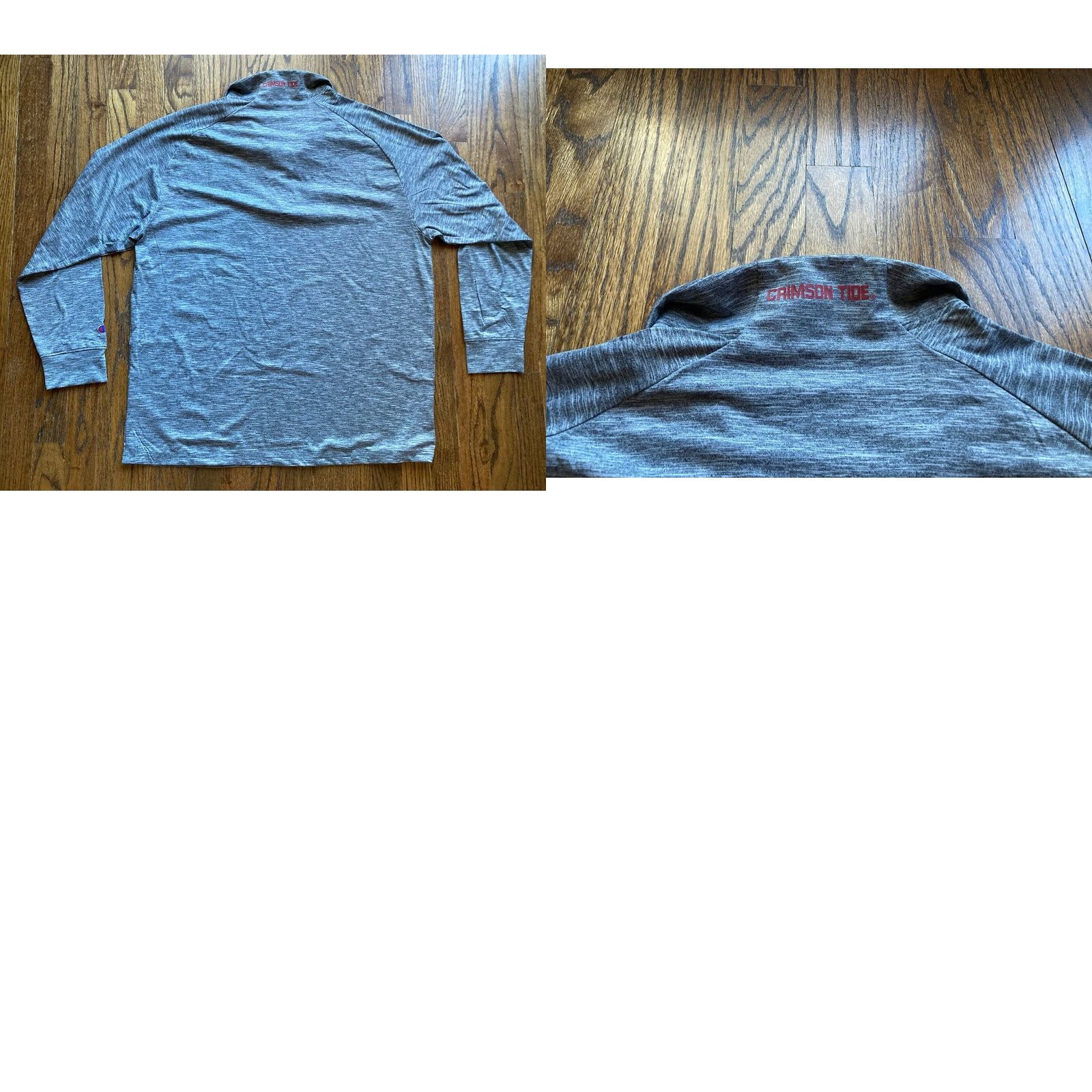 Champion CHAMPION Alabama Crimson Tide Performance Pullover Mens L 1/4 Zip Gray Size US L / EU 52-54 / 3 - 9 Thumbnail