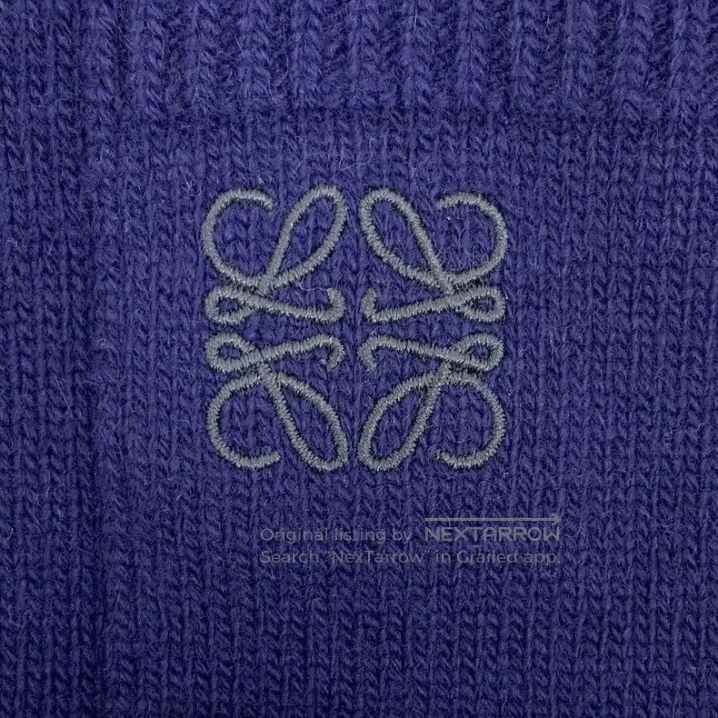 Loewe Loewe Color-blocked logo embroidered wool collar single-br Size S / US 4 / IT 40 - 5 Thumbnail
