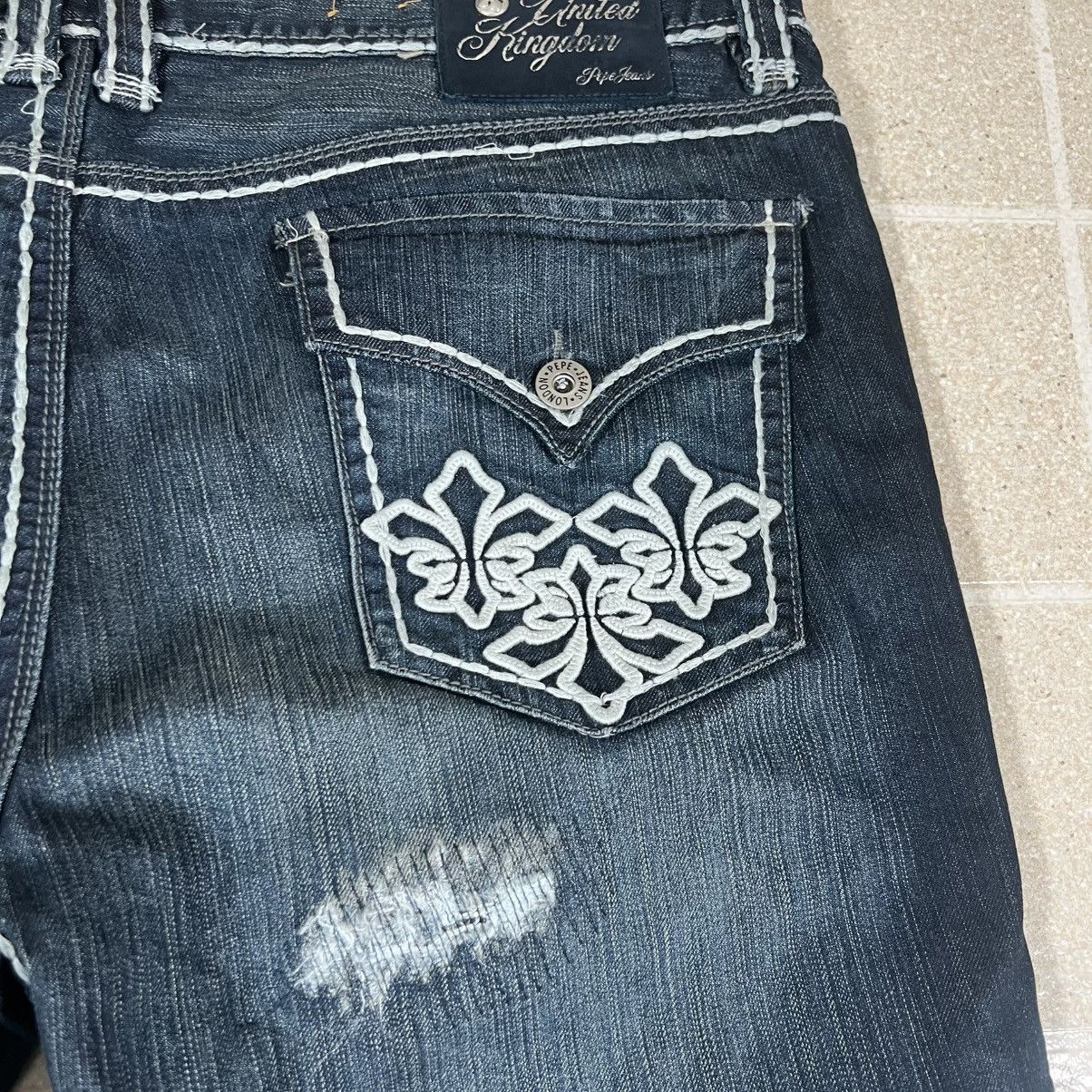Pepe Jeans Vintage Pepe Jeans Skater Wide Leg 42x34 Baggy Denim Rap Y2K Size US 42 / EU 58 - 3 Thumbnail
