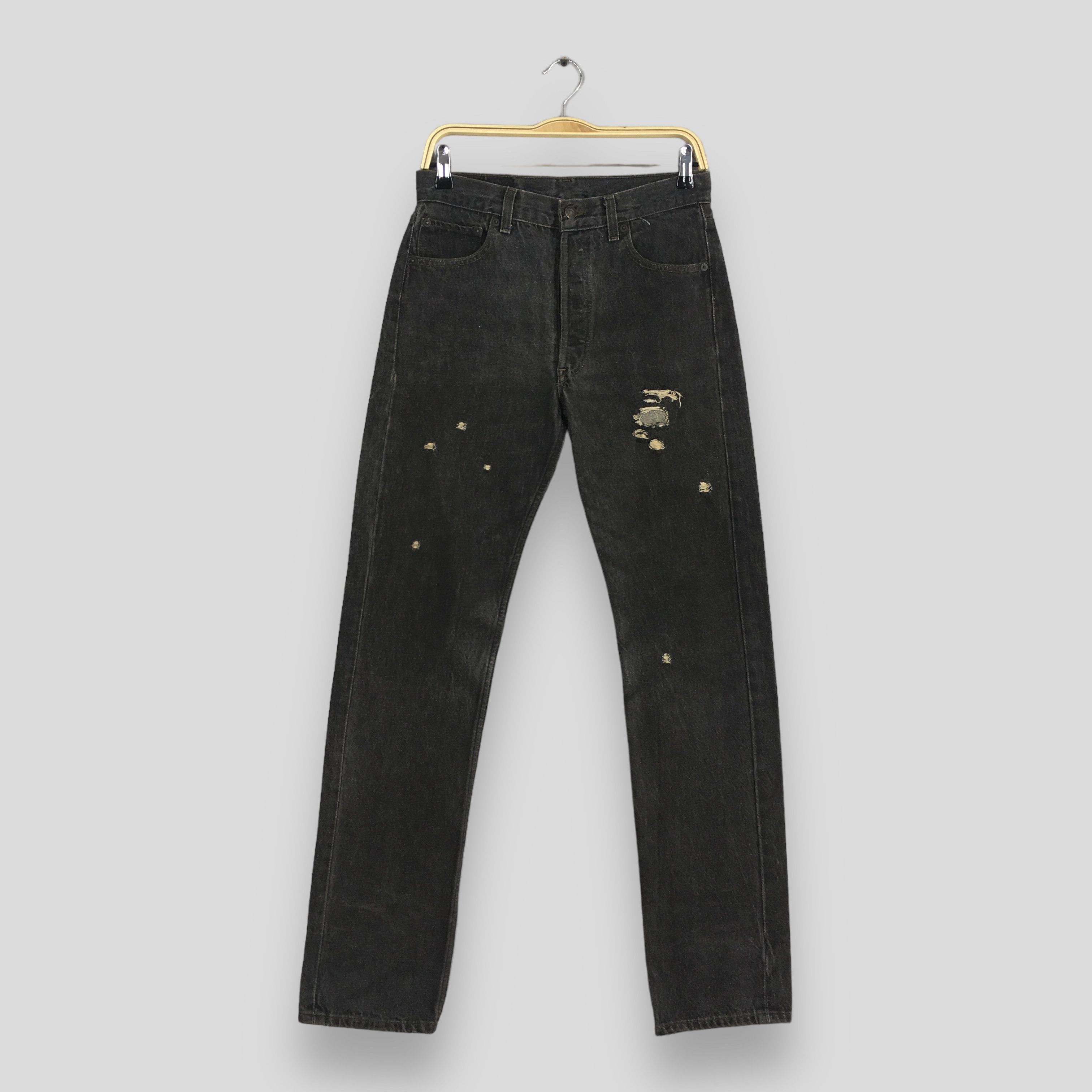 Levi's Size 29x32.5 Vintage 90s Levi's 501 Black Jeans S980 Size US 29 - 1 Thumbnail