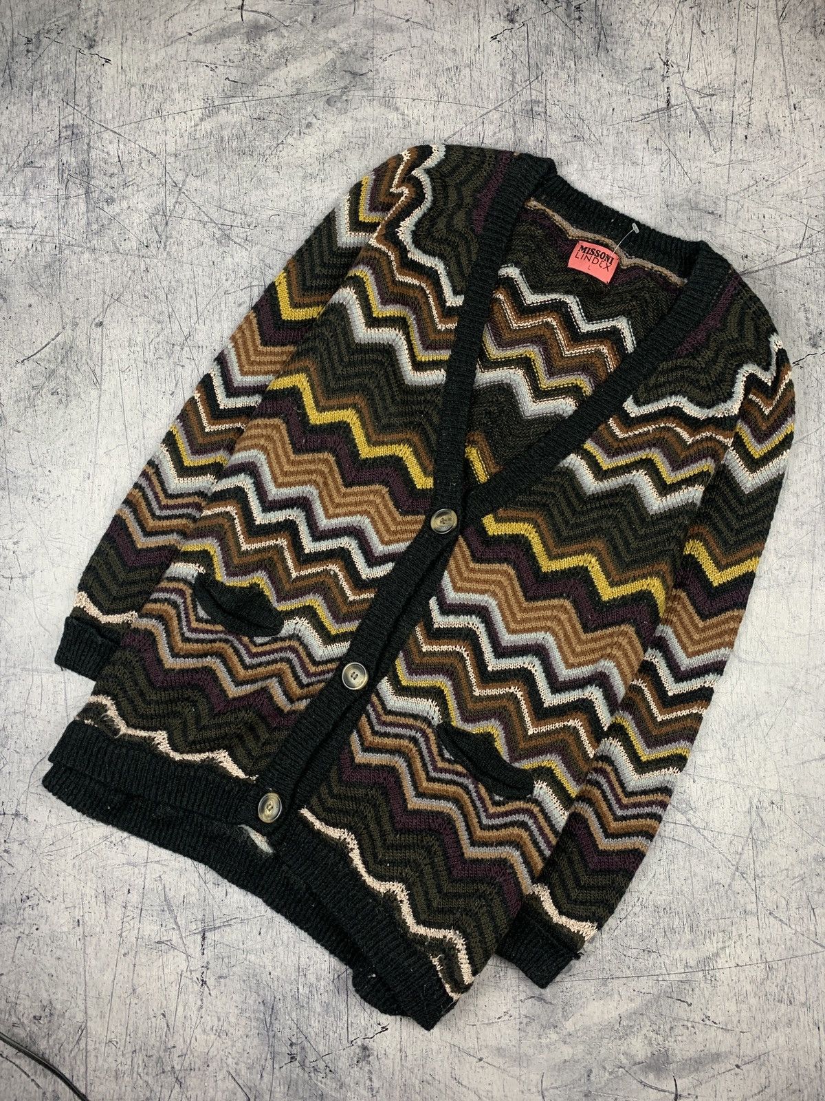 Missoni Missoni Lindex 3D Knit Cardigan Zig Zag Pattern Luxury Italy Size L / US 10 / IT 46 - 1 Thumbnail