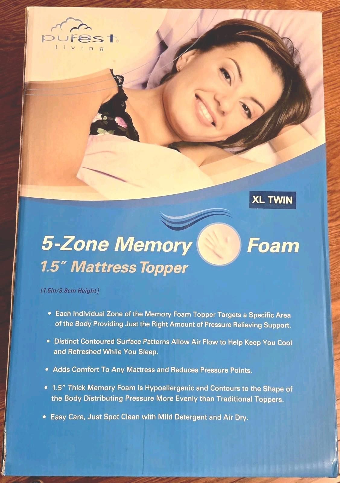 Other Pure Rest Living 5Zone 1.5" MemoryFoam MattressTopper XLTwin Size ONE SIZE - 1 Thumbnail