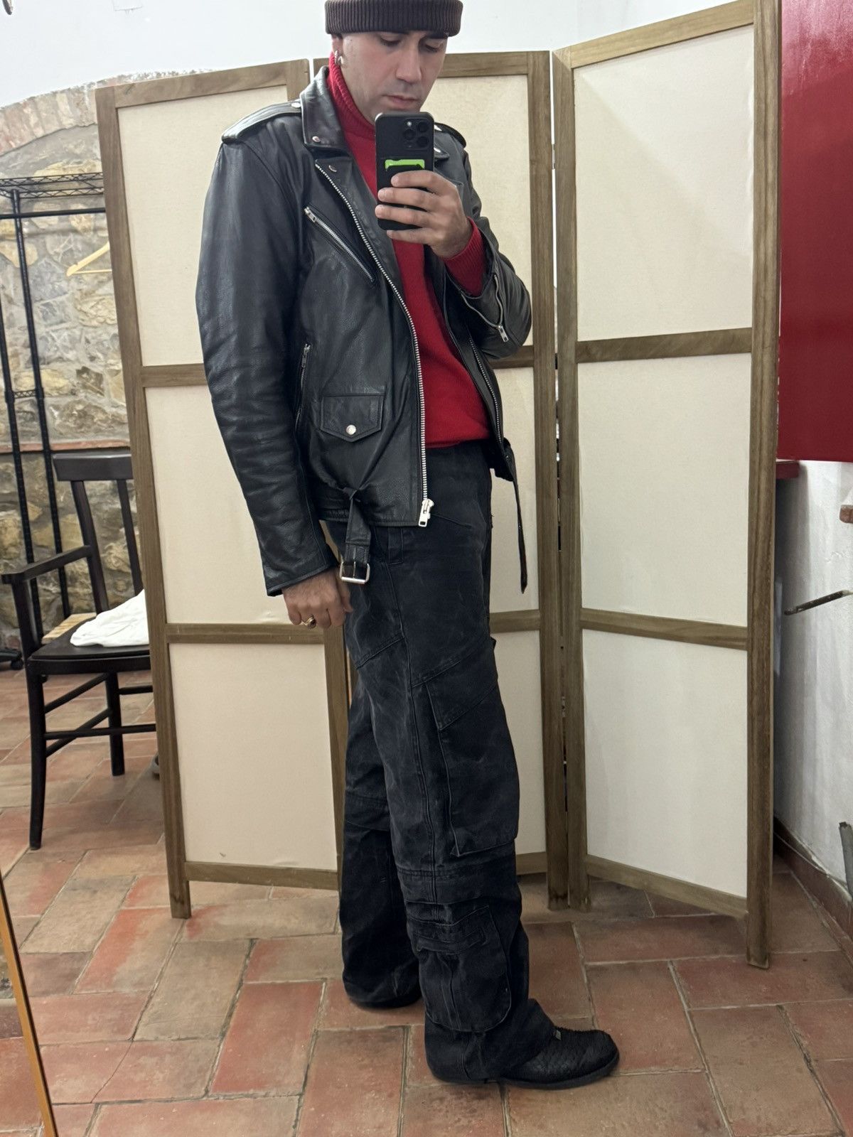 Other Black Biker leather Jacket Size US L / EU 52-54 / 3 - 1 Thumbnail