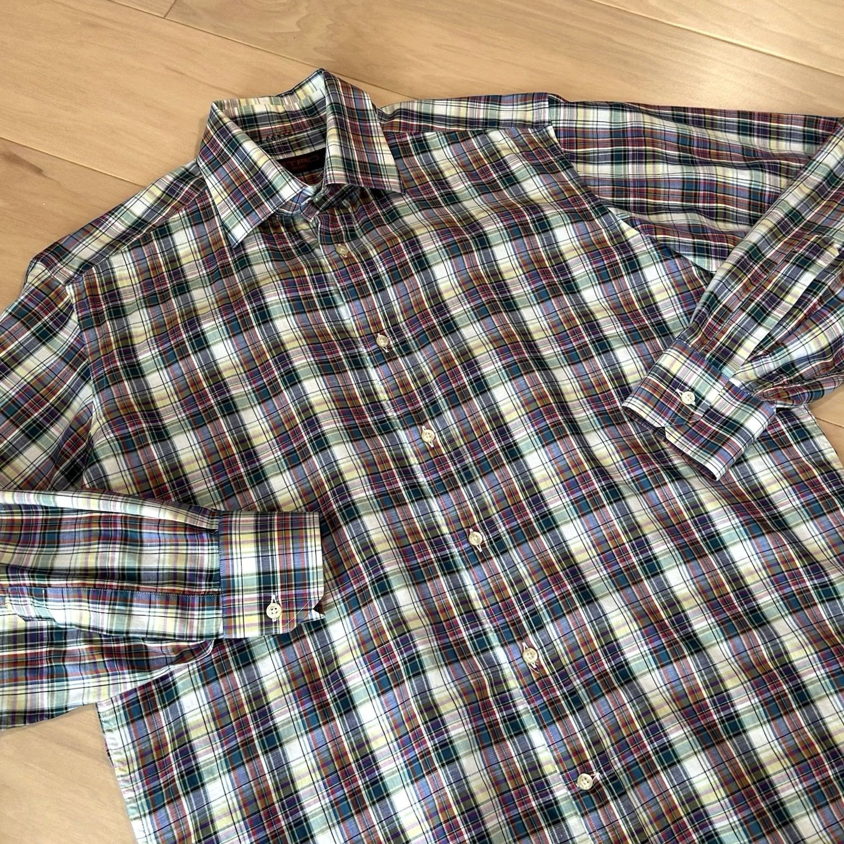 Etro ETRO Milano Button Up Shirt Men’s 41 Paisley Plaid Long Sleeve Italy Made Size US L / EU 52-54 / 3 - 2 Thumbnail