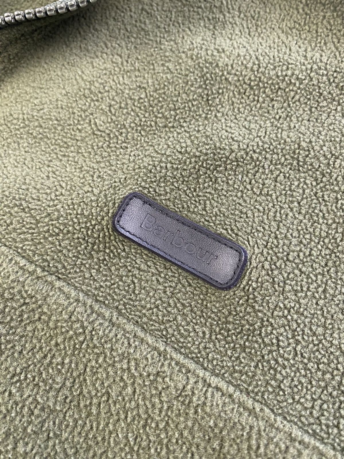 Barbour Barbour Olive Green Light Fleece Jacket With Leather Logo Size US M / EU 48-50 / 2 - 4 Thumbnail