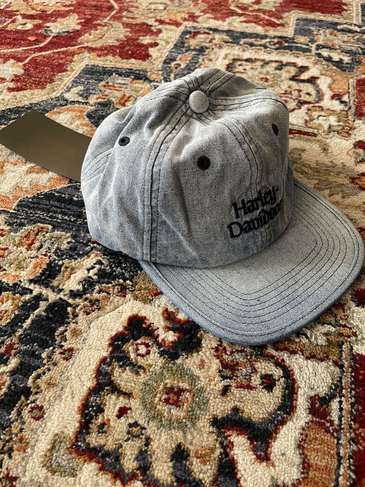 Harley Davidson Harley Davidson Denim Hat Snapback Size ONE SIZE - 2 Thumbnail