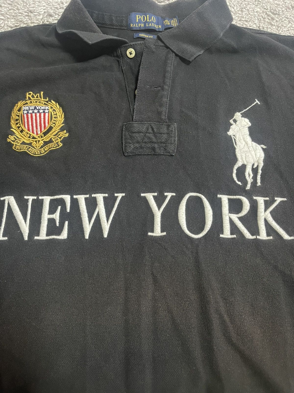 Polo Ralph Lauren × Vintage POLO RALPH LAUREN VINTAGE NEW YORK BIG LOGO T-SHIRT Size US XXL / EU 58 / 5 - 3 Thumbnail