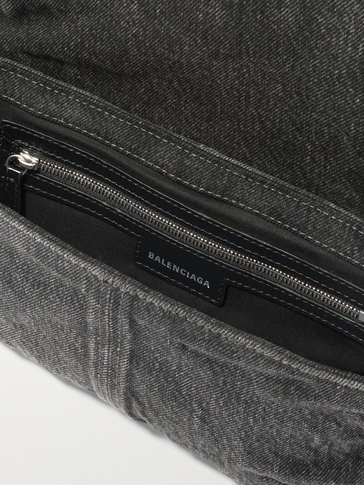 Balenciaga o1s1rm0226 Size: OS / Le Cagole XS Studded Washed-Denim Bag Size ONE SIZE - 5 Thumbnail