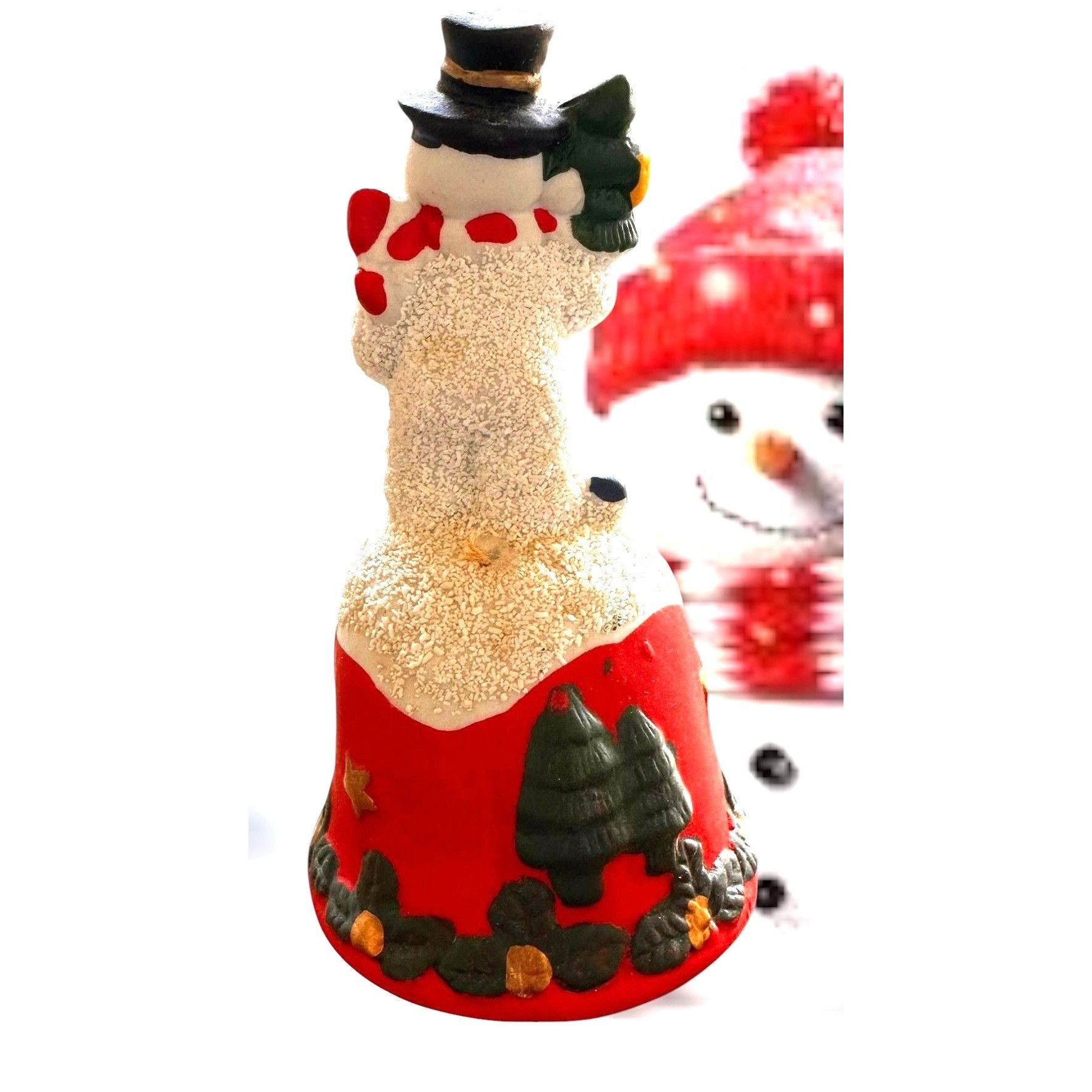 Vintage Vintage Snowman Bell Christmas Figurine Gift Collection Deco Size ONE SIZE - 6 Thumbnail