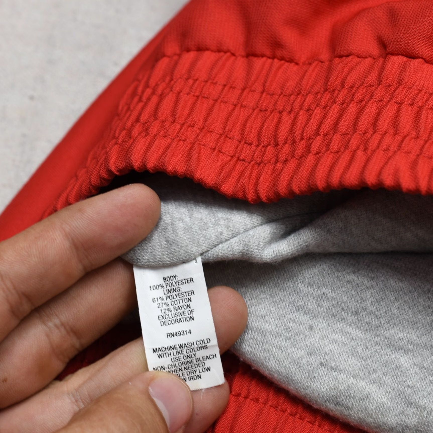 Champion Champion Men's Zip Jacket Wisconsin Badgers Red S Polyester Lined Bomber Jacket, Zip Closure, Solid Red, Men Size US S / EU 44-46 / 1 - 8 Thumbnail