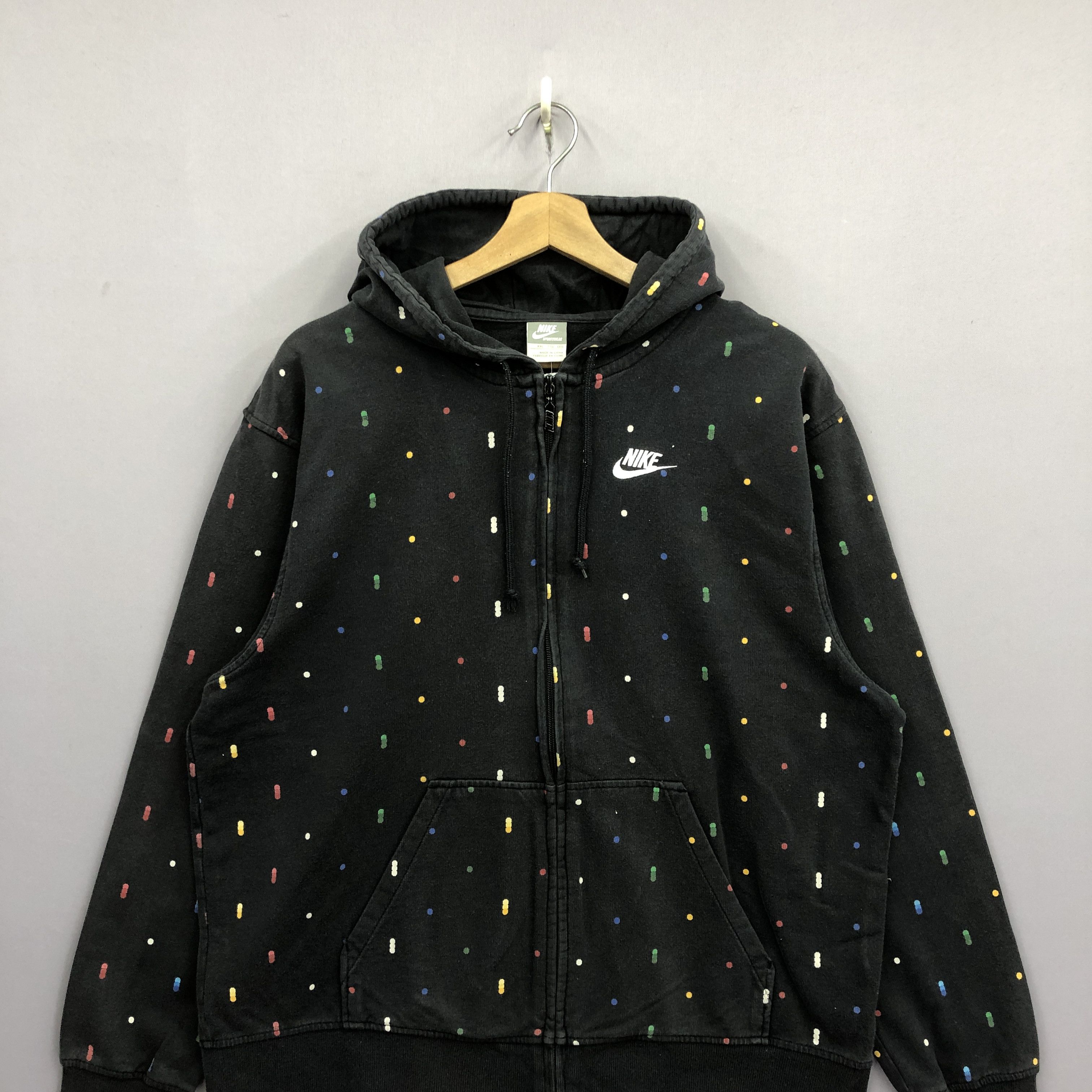 Nike Vintage Nike Hoodie Sweater Nike Swoosh Polka Dot Sweatshirt Size US XL / EU 56 / 4 - 4 Thumbnail