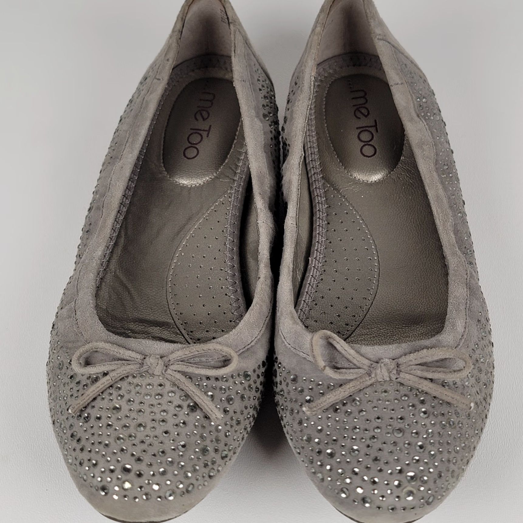 Vintage ME TOO Flat Womens Leather Silver / Gray 8.5 Shoes Women Flats Silver Leather 8.5 Womens Size 8.5 Size US 9 / IT 39 - 2 Thumbnail