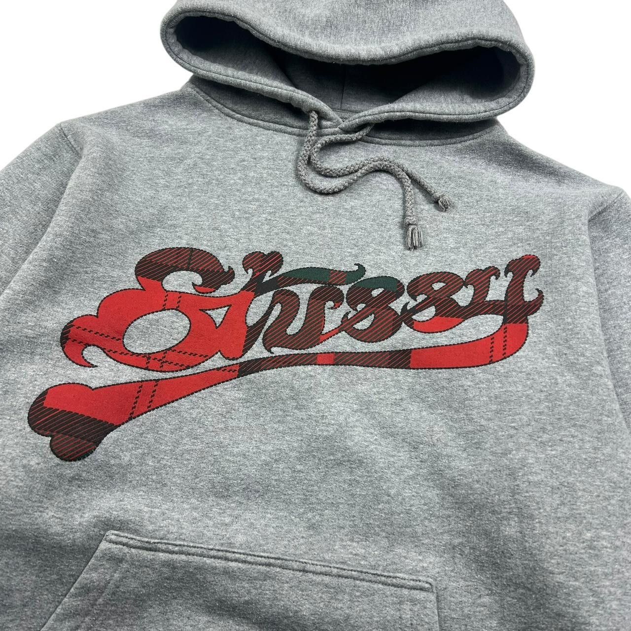 Stussy Vintage 2000s Stussy Tartan Logo Pullover Hoodie - Small Size US S / EU 44-46 / 1 - 2 Thumbnail