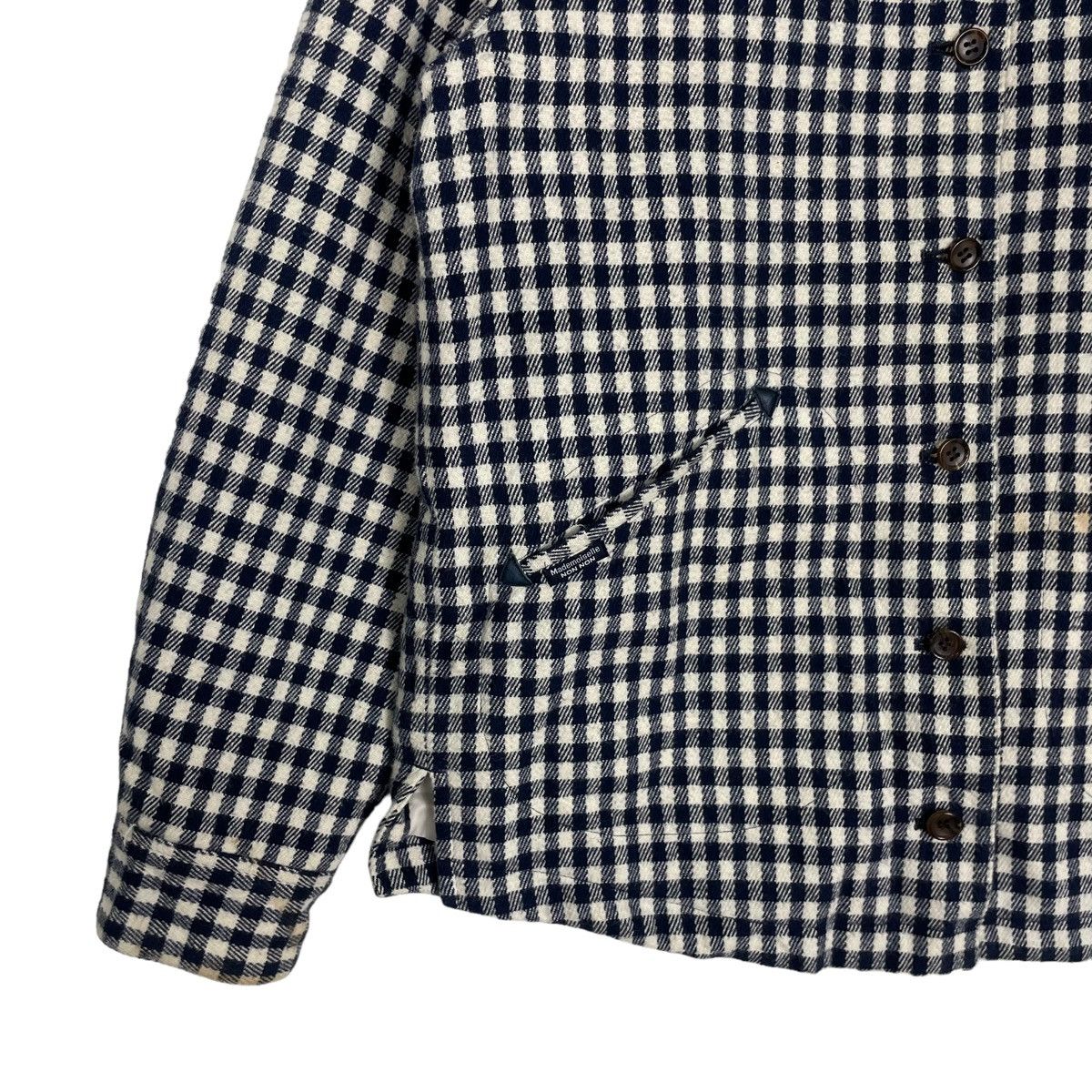 Issey Miyake × Japanese Brand × Mademoiselle Non Non 💥MADEMOISELLE NON NON CHECKED BUTTON JACKET Size US M / EU 48-50 / 2 - 3 Thumbnail