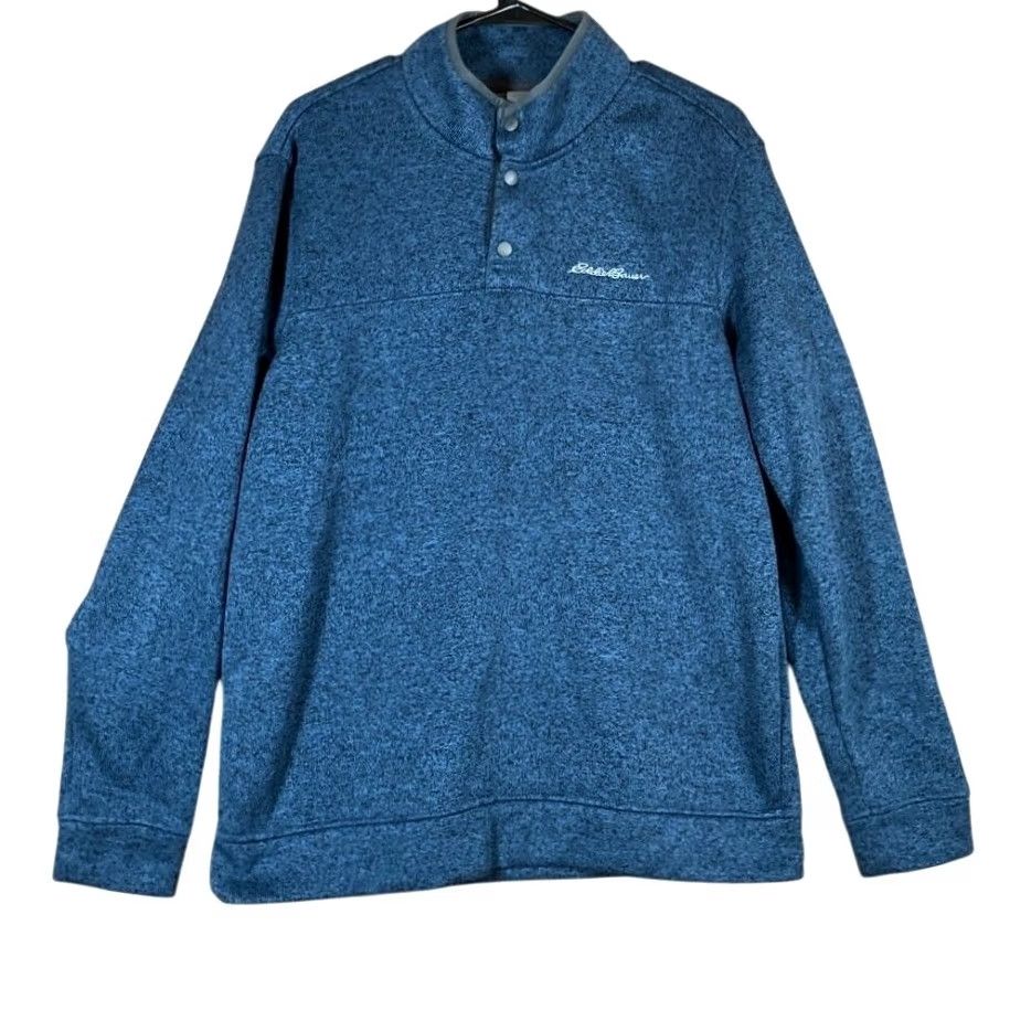 Eddie Bauer Eddie Bauer Mens Sweatshirt Blue Radiator Fleece Snap Mock Neck Long Sleeve L Size US L / EU 52-54 / 3 - 2 Thumbnail