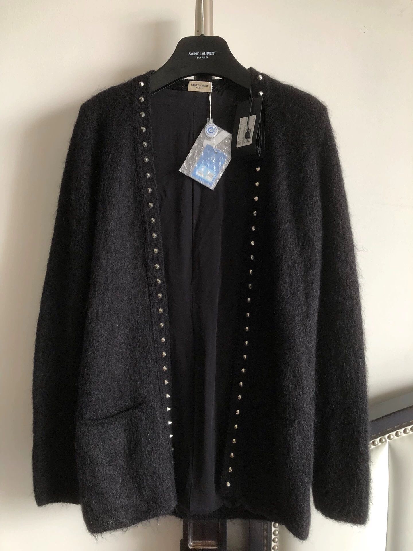 Saint Laurent Paris Saint Laurent 16ss Mohair Rivet Cardigan XS Size US XS / EU 42 / 0 - 1 Thumbnail