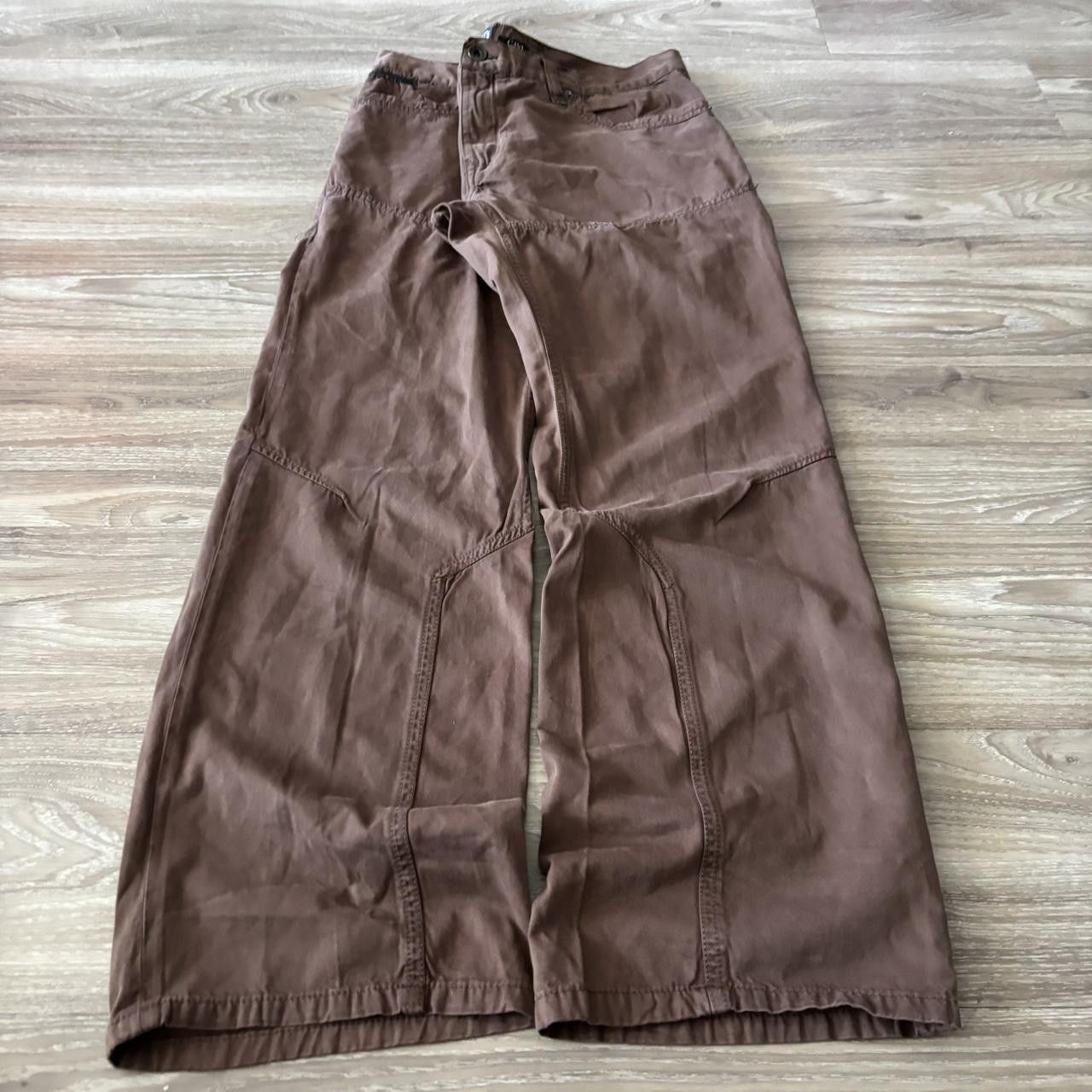 Japanese Brand Crazy Vintage Y2K/2000s Baggy Brown Skater Casual Pants! 36x31 Size US 36 / EU 52 - 3 Thumbnail