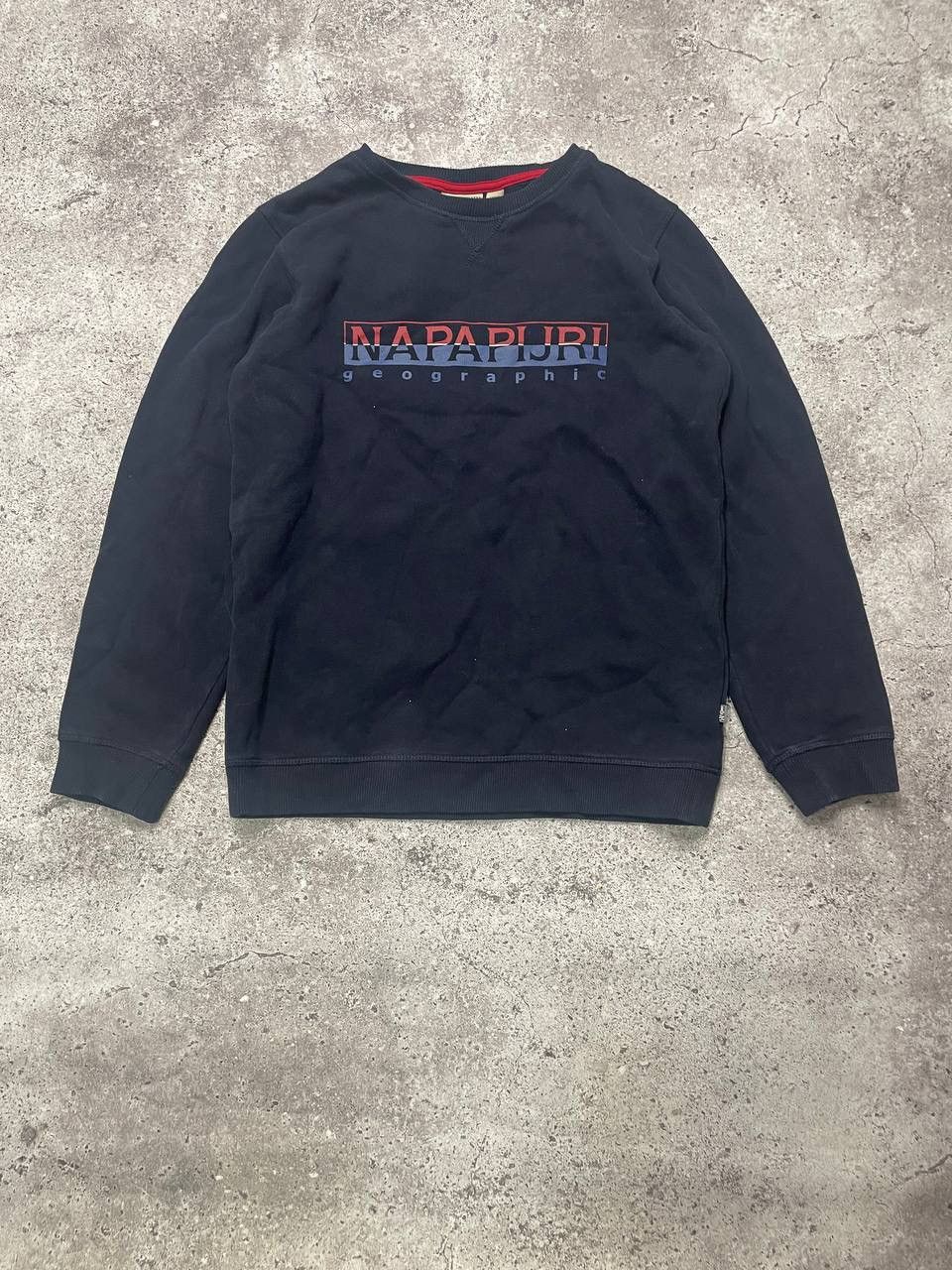 Napapijri × Vintage Napapijri Geographic Crewneck Sweatshirt Navy Sweater Size US XS / EU 42 / 0 - 1 Thumbnail