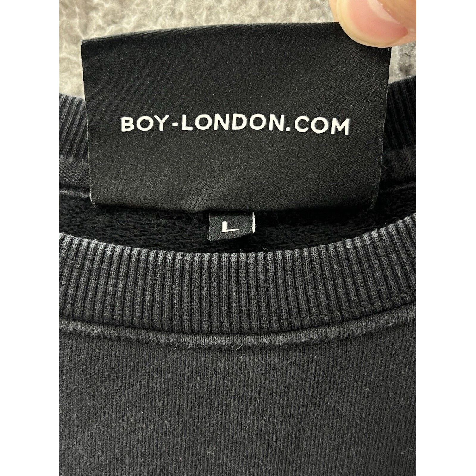 Boy London Boy London Logo Black Crewneck Sweatshirt Adult Size Large Size US L / EU 52-54 / 3 - 4 Thumbnail