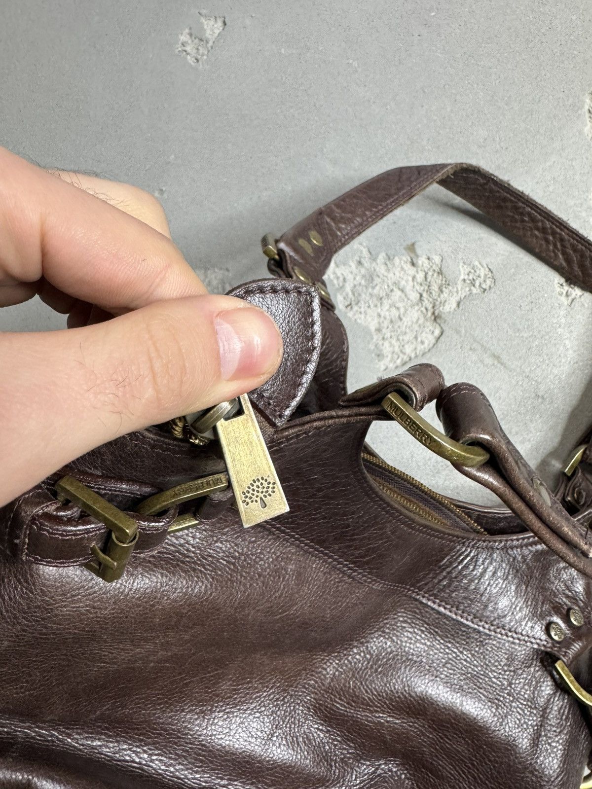 Leather Vintage Mulberry Bag Leather Made in England Size ONE SIZE - 8 Thumbnail
