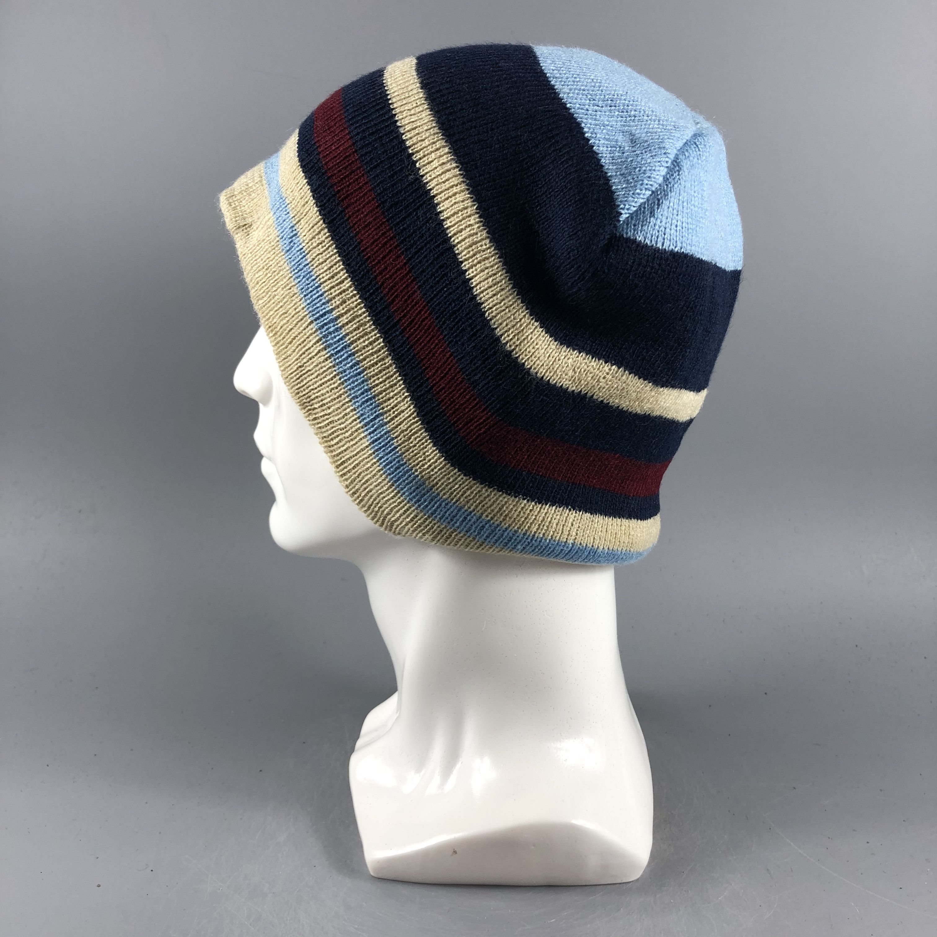 Japanese Brand × Vintage Unknown Stripe Minimalist Beanie Snow Hat Snow Cap -D042 Size ONE SIZE - 1 Thumbnail