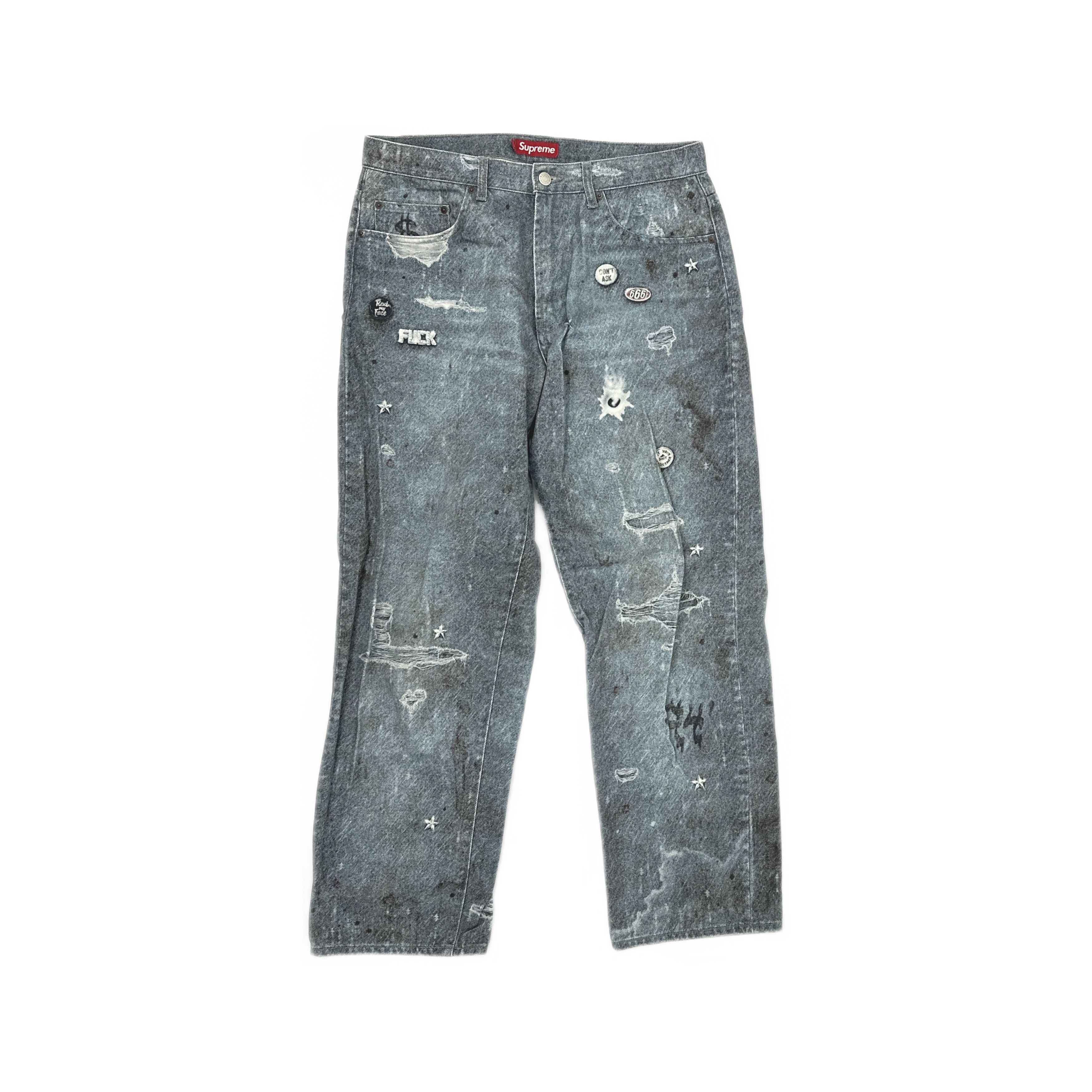 Supreme Supreme Trompe L'oeil Patch Jeans Size 32 Size US 32 / EU 48 - 1 Thumbnail