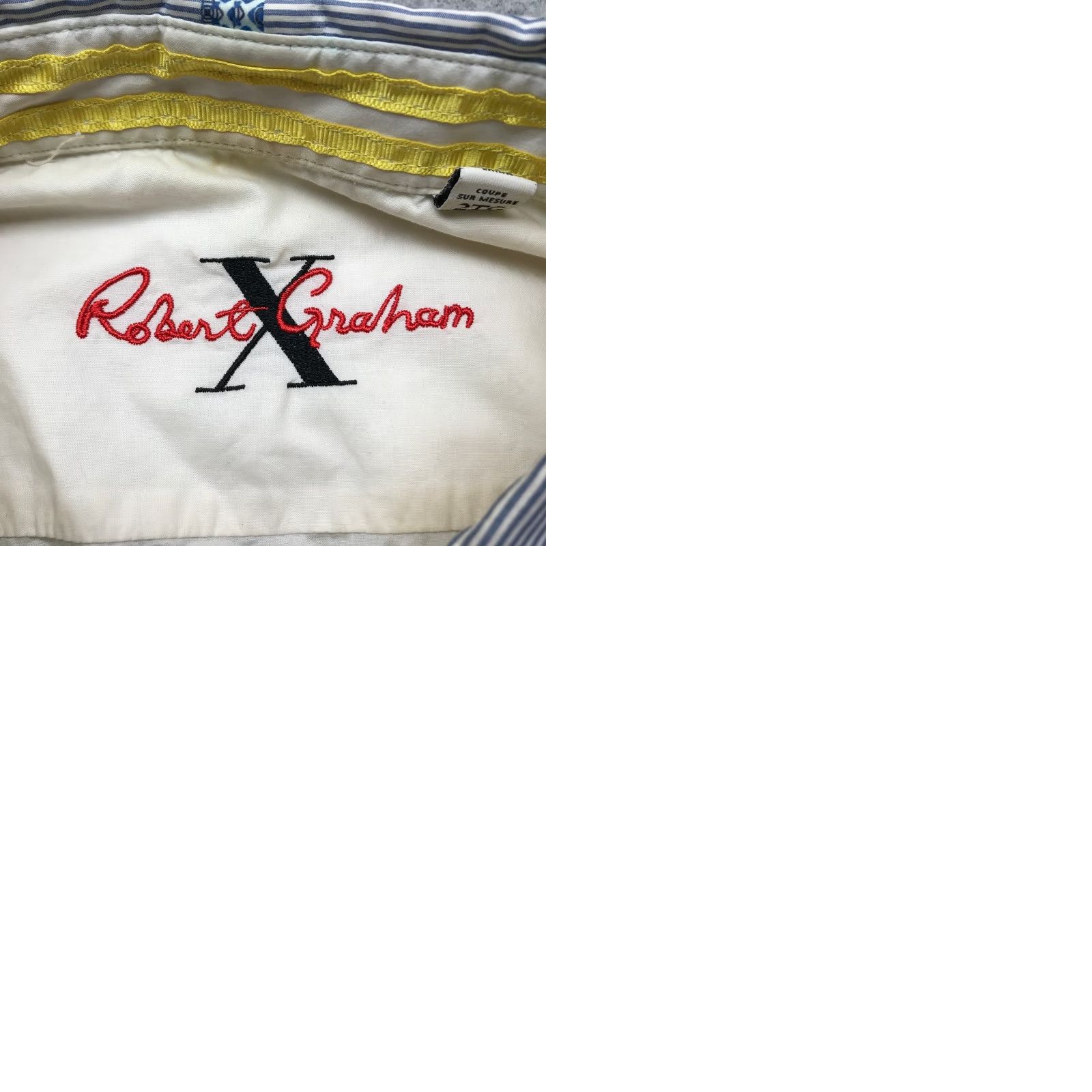 Robert Graham Robert Graham X Short Sleeve Button Dress Shirt Men 2XL Gradient Stripe Rainbow Size 48R - 9 Thumbnail