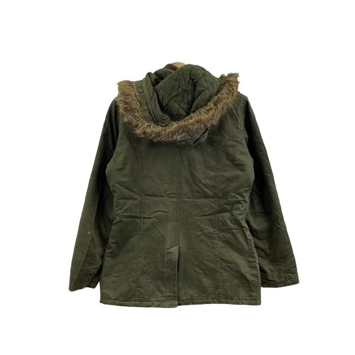 In The Attic Vtg IN THE ATTIC Rocker Garment Parka Green Trench Heavy Size L / US 10 / IT 46 - 3 Thumbnail