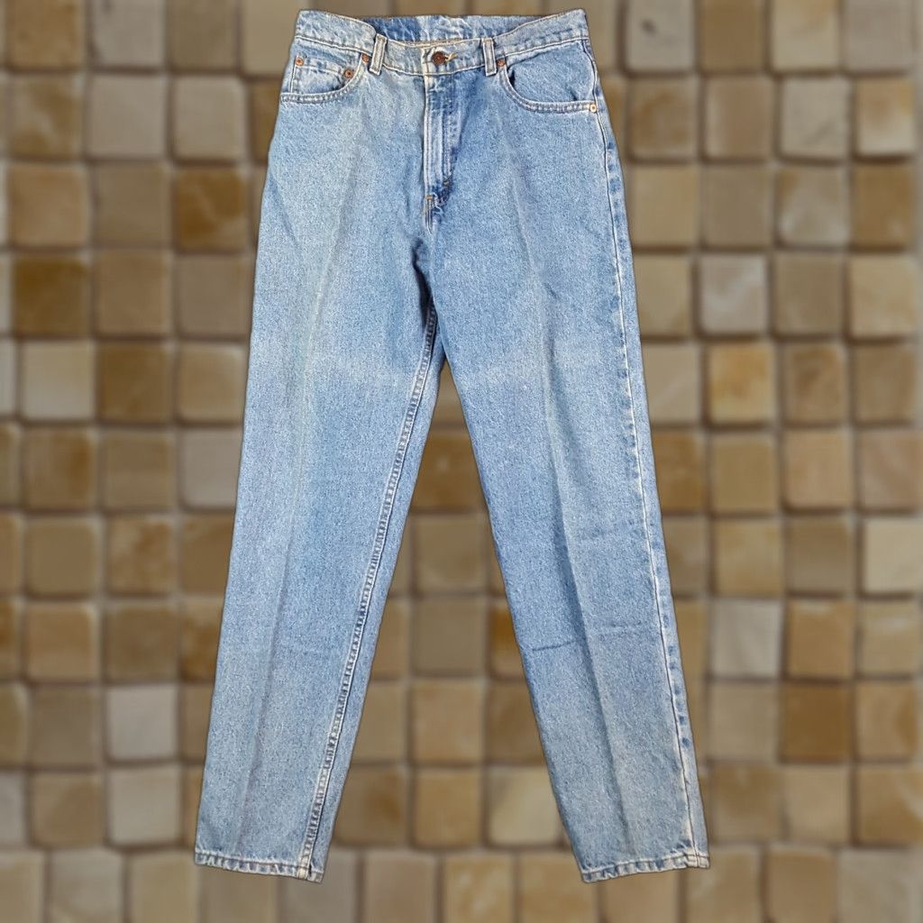 Levi's VINTAGE Levi's Denim Jeans Women Slim Tapered Size 10 Blue 80s 90s Bohemian Casual Retro Rock Y2K High Rise 31 Inseam 5-Pocket Design Pants Size 32" / US 10 / IT 46 - 1 Thumbnail
