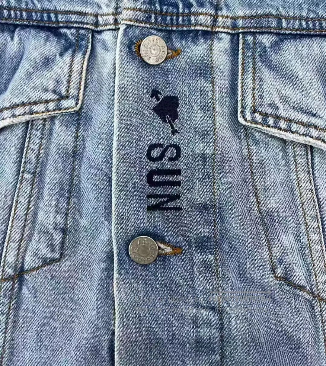 Acne Studios Acne Studios Embroidered Denim Jacket. Size US XXS / EU 40 - 3 Thumbnail