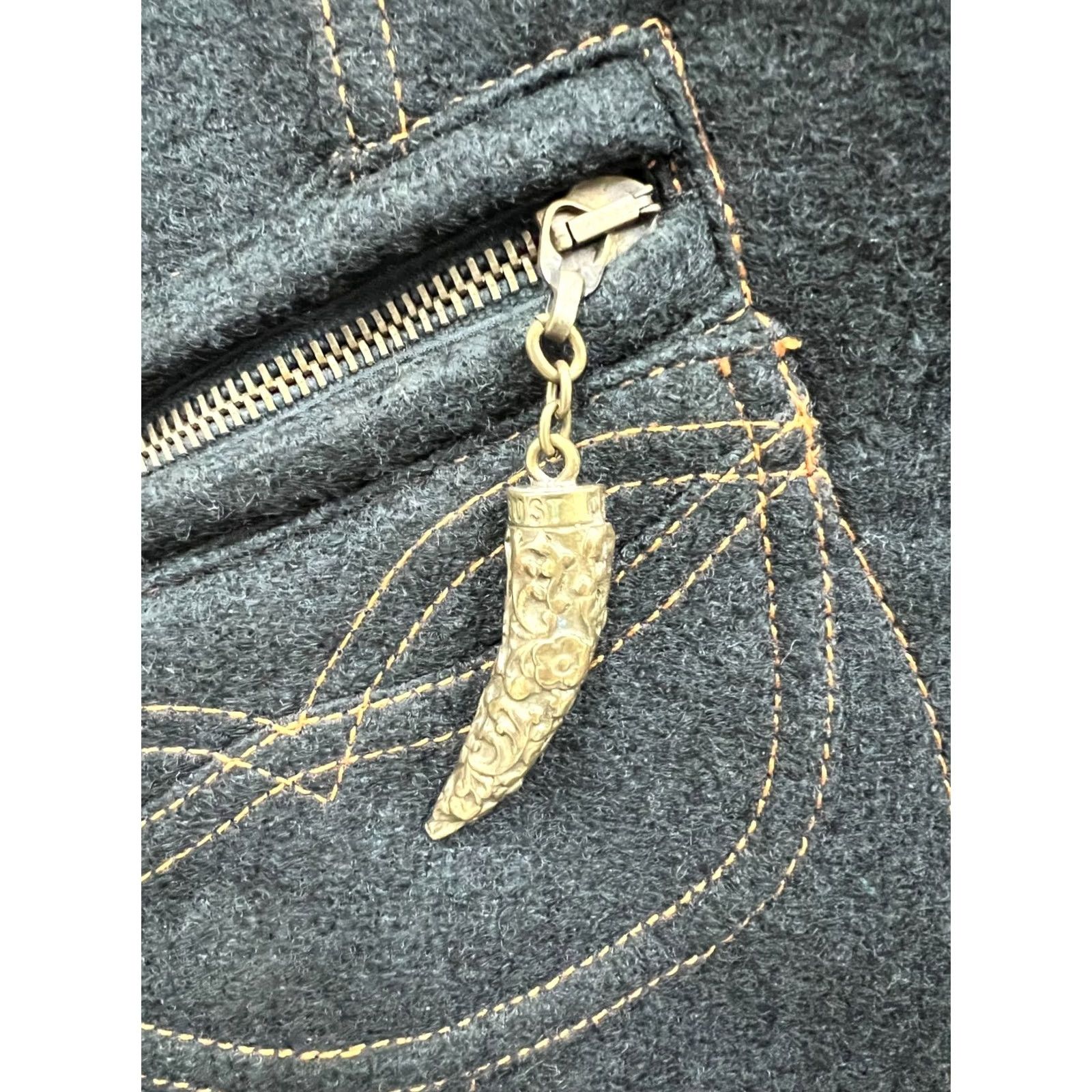 Roberto Cavalli Roberto Cavalli Just Cavalli Wool Biker Jacket Leather Details Women's Size M Black "Jacket" Men/Women? Size M / US 6-8 / IT 42-44 - 5 Thumbnail
