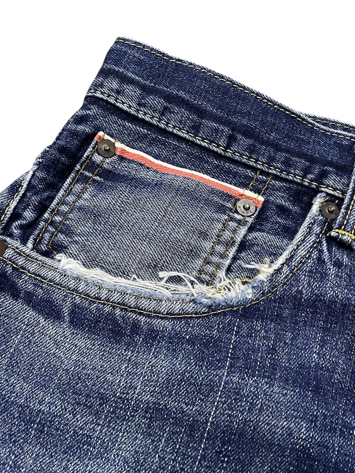Edwin Rare Edwin 505 Z Selvedge Buckle Back Baggy Loose Jeans Size US 34 / EU 50 - 14 Thumbnail