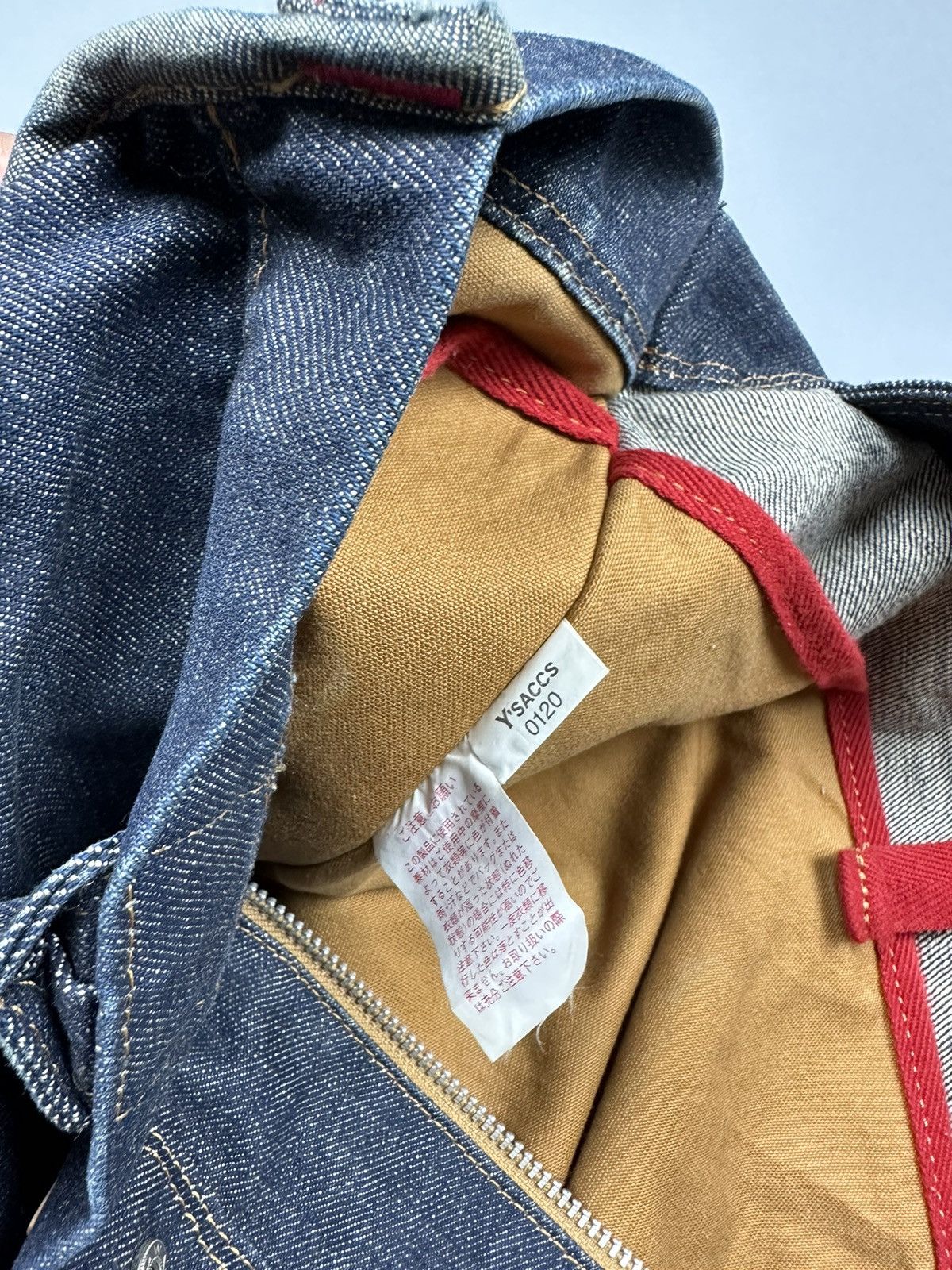 Y's × Yohji Yamamoto Vintage Y’saccs Doux Yohji Yamamoto Denim Tote Bag Size ONE SIZE - 9 Thumbnail