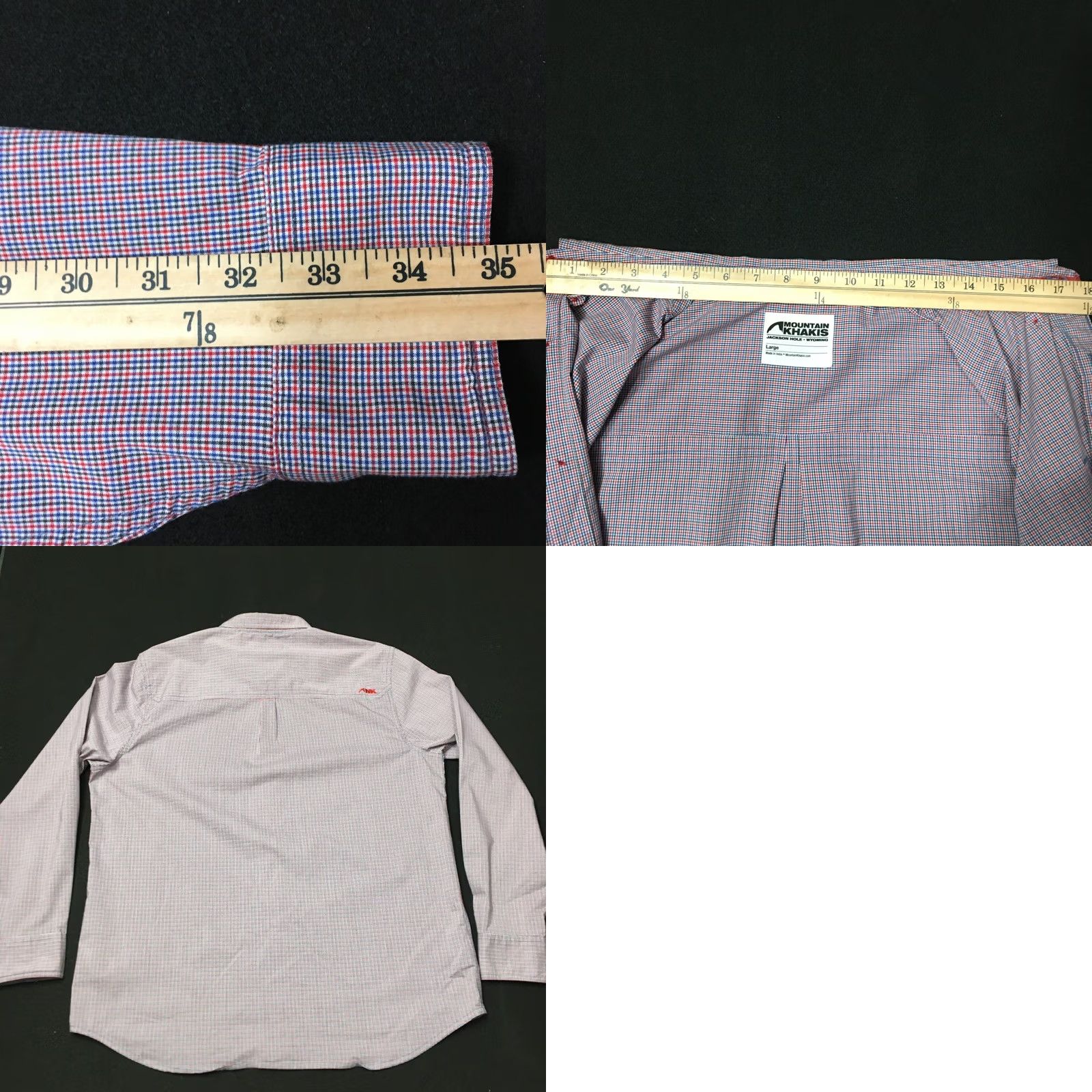 Mountain Khakis Mountain Khakis CHECK Shirt LARGE Cotton/Lycra Blend, Short Sleeve, Button-Up, Multicolor, Casual, Outdoor, Men’s, Regular, Classic Fit Size US L / EU 52-54 / 3 - 8 Thumbnail