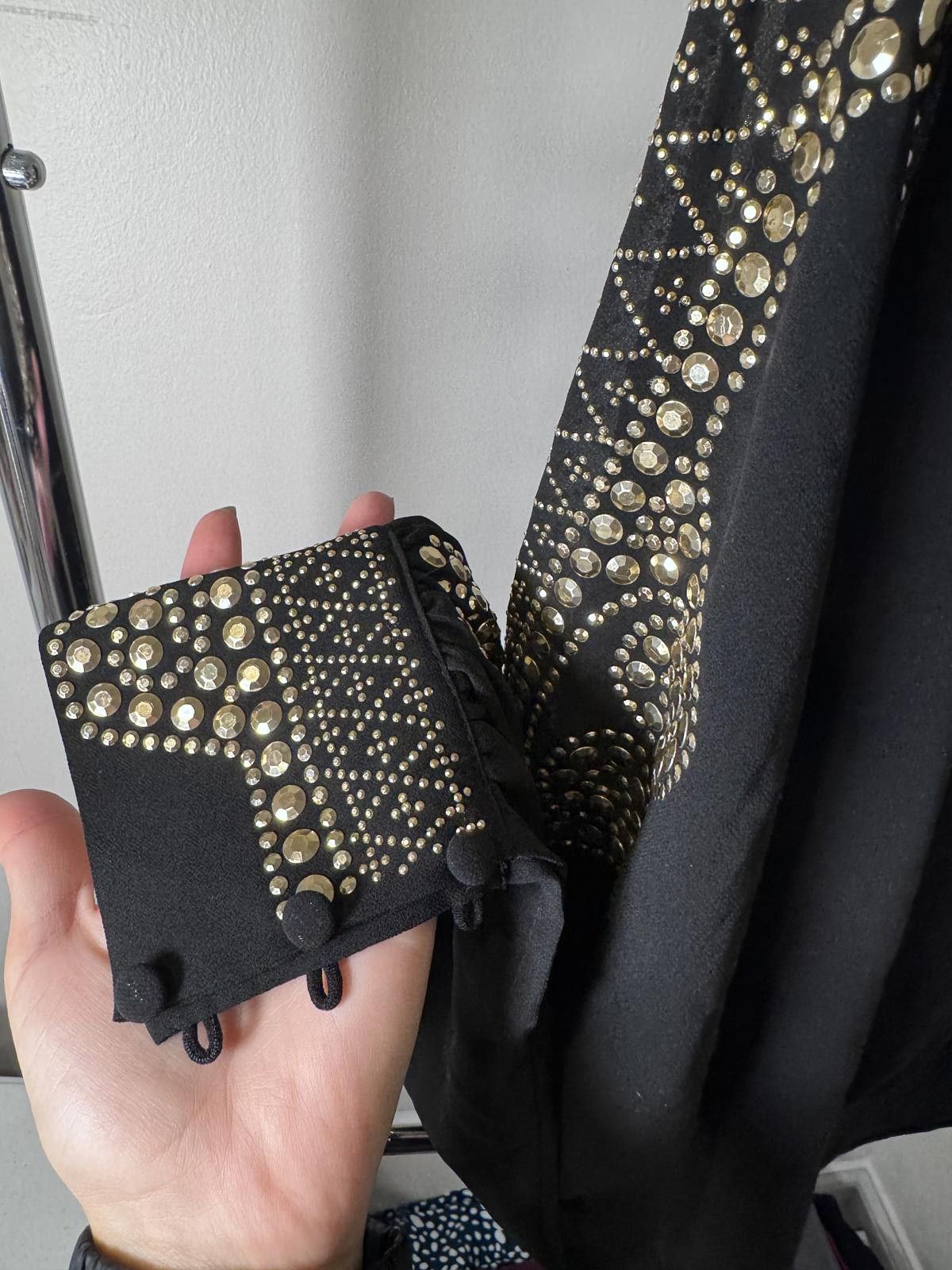Other Soiebli Black Embellished Long Sleeve Blouse, Size L Size L / US 10 / IT 46 - 4 Thumbnail