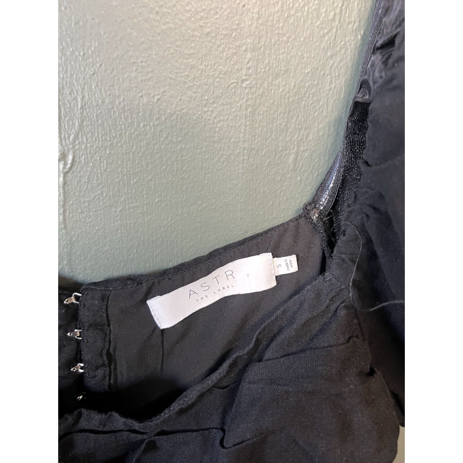 ASTR The Label ASTR The Label Womens Black Short Sleeve Dress Size S Midi Shirt Dress Size 28" / US 6 / IT 42 - 3 Thumbnail