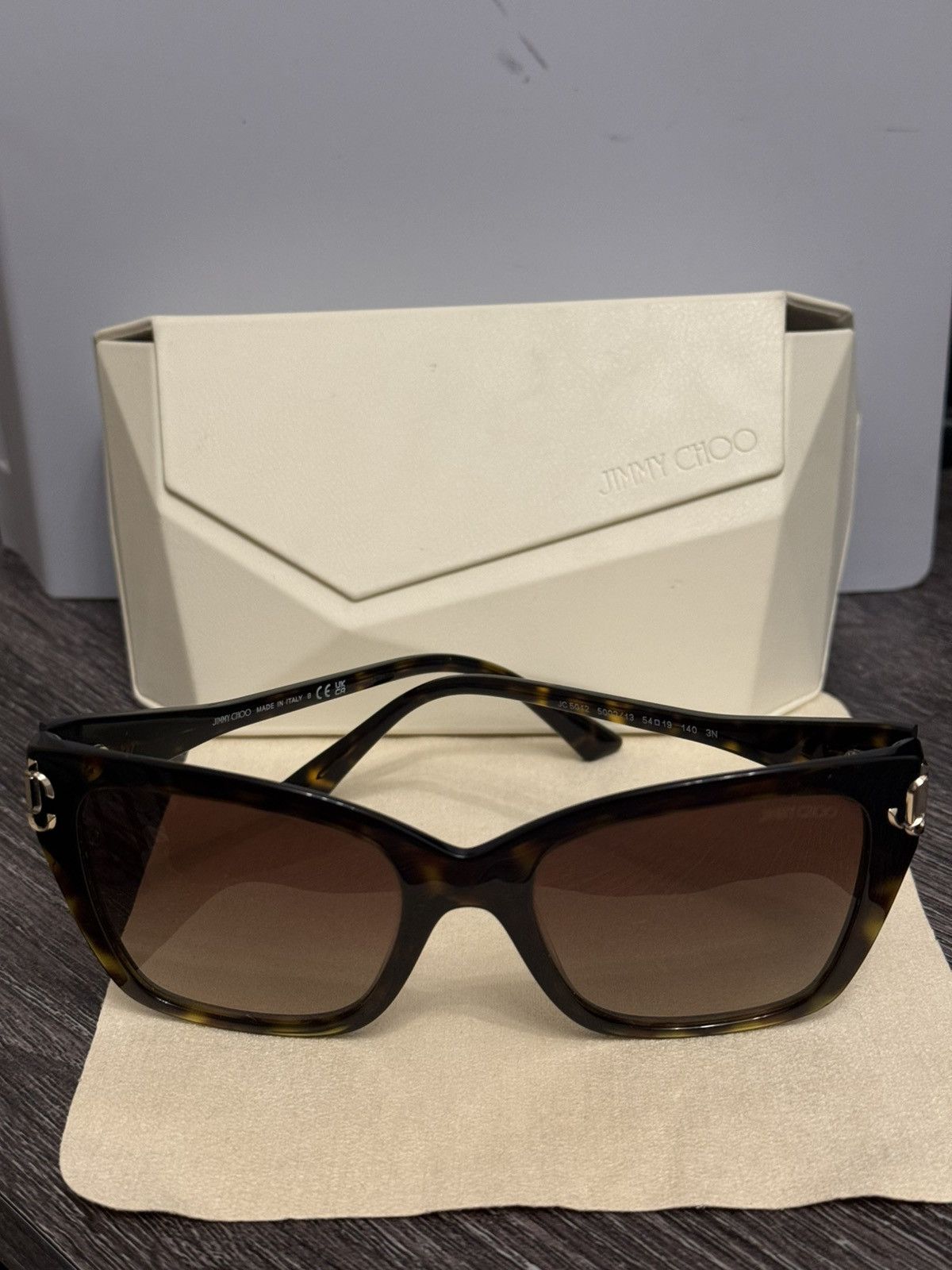 Jimmy Choo Jimmy Choo Tortoiseshell Square Sunglasses – Made in Italy Size ONE SIZE - 1 Thumbnail
