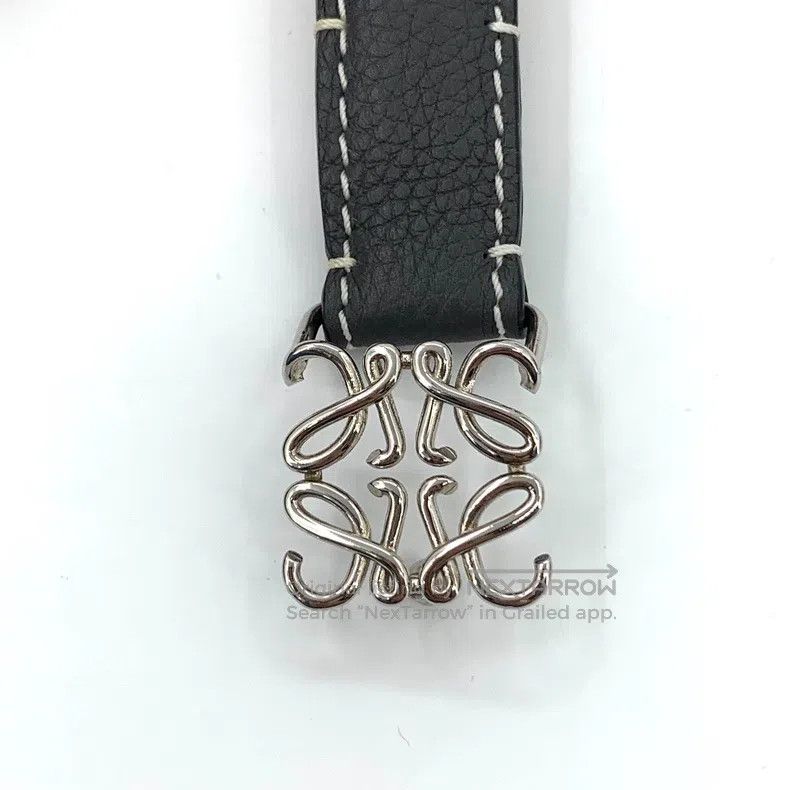 Loewe Loewe size 90 Black logo metal smooth buckle leather belt Size ONE SIZE - 6 Thumbnail
