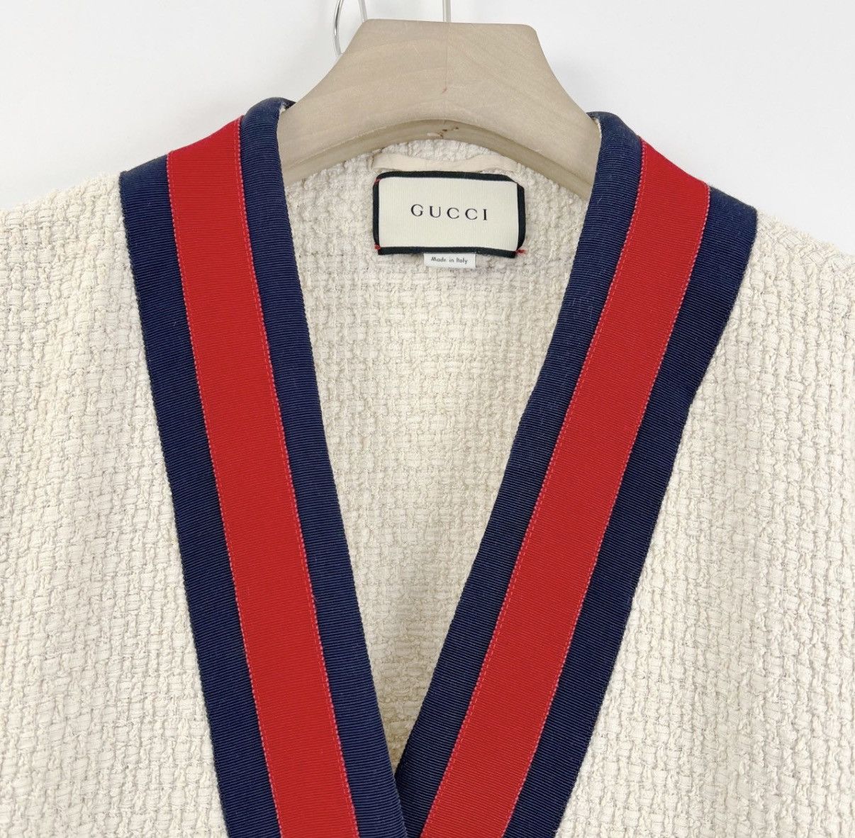 Gucci Gucci/Red and Blue Striped Pearl Button Cardigan K12 Size XS / US 0-2 / IT 36-38 - 3 Thumbnail