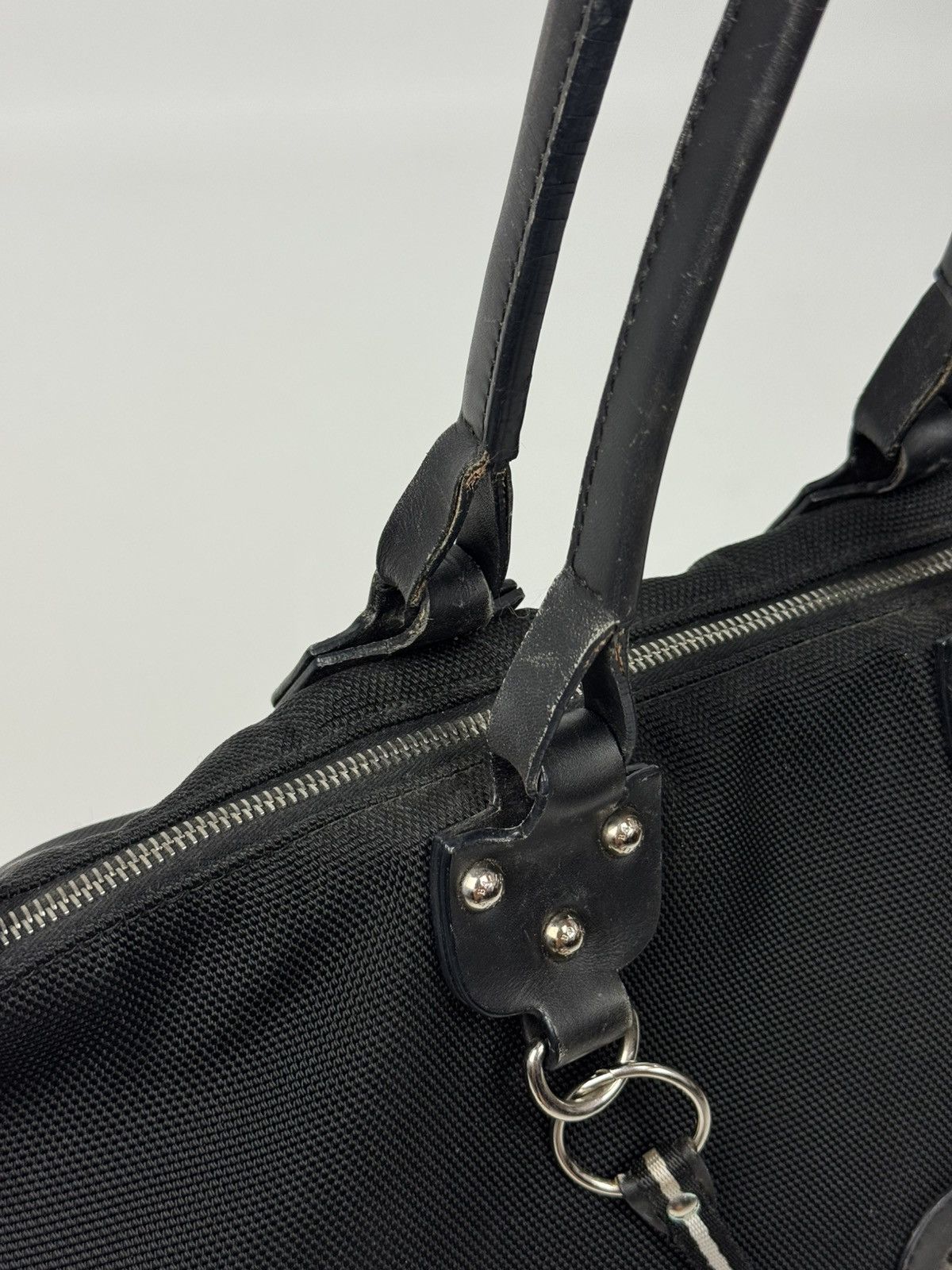 Bally Bally Cloth Canvas/Leather Black Handbag Size ONE SIZE - 6 Thumbnail