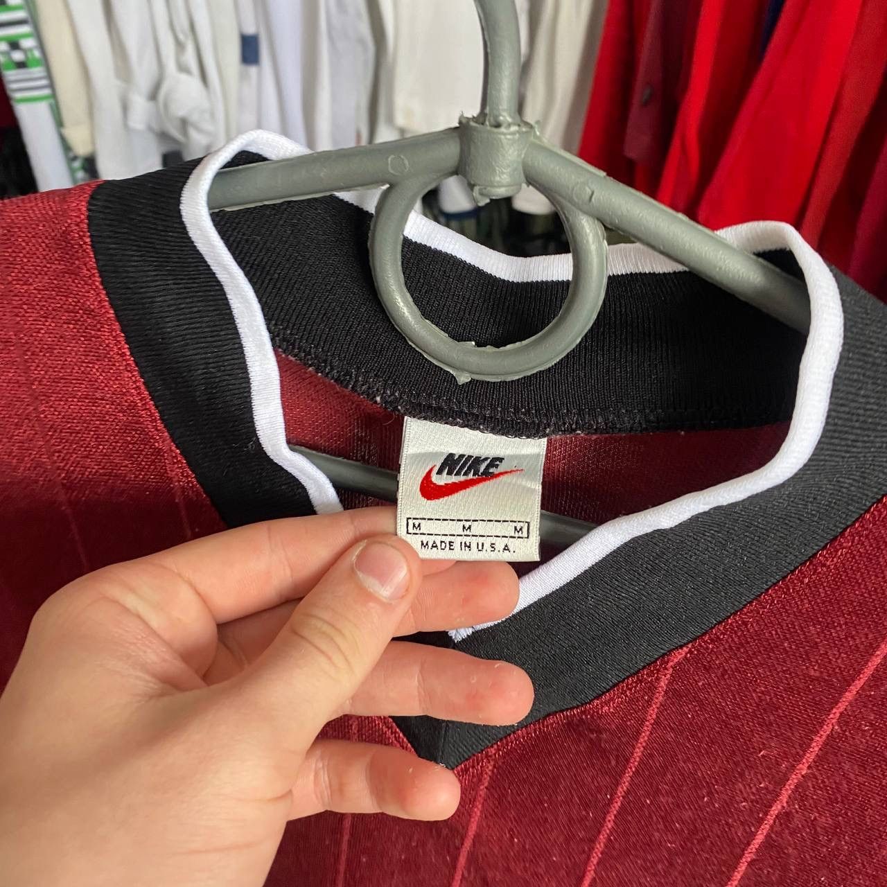 Nike × Vintage Vintage Nike Small swoosh 90’s jersey style streetwear tee Size US M / EU 48-50 / 2 - 7 Thumbnail