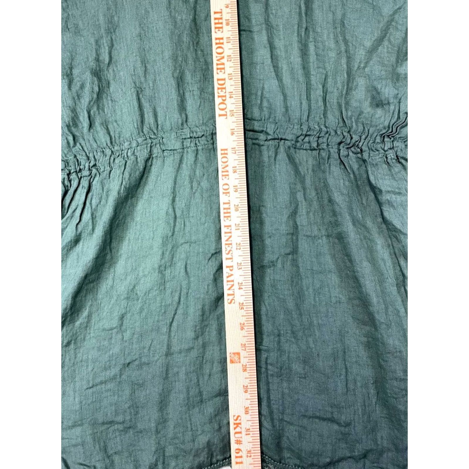 Vintage Olive Green Linen Oversized Cover Up Womens Size One Size ONE SIZE - 3 Thumbnail
