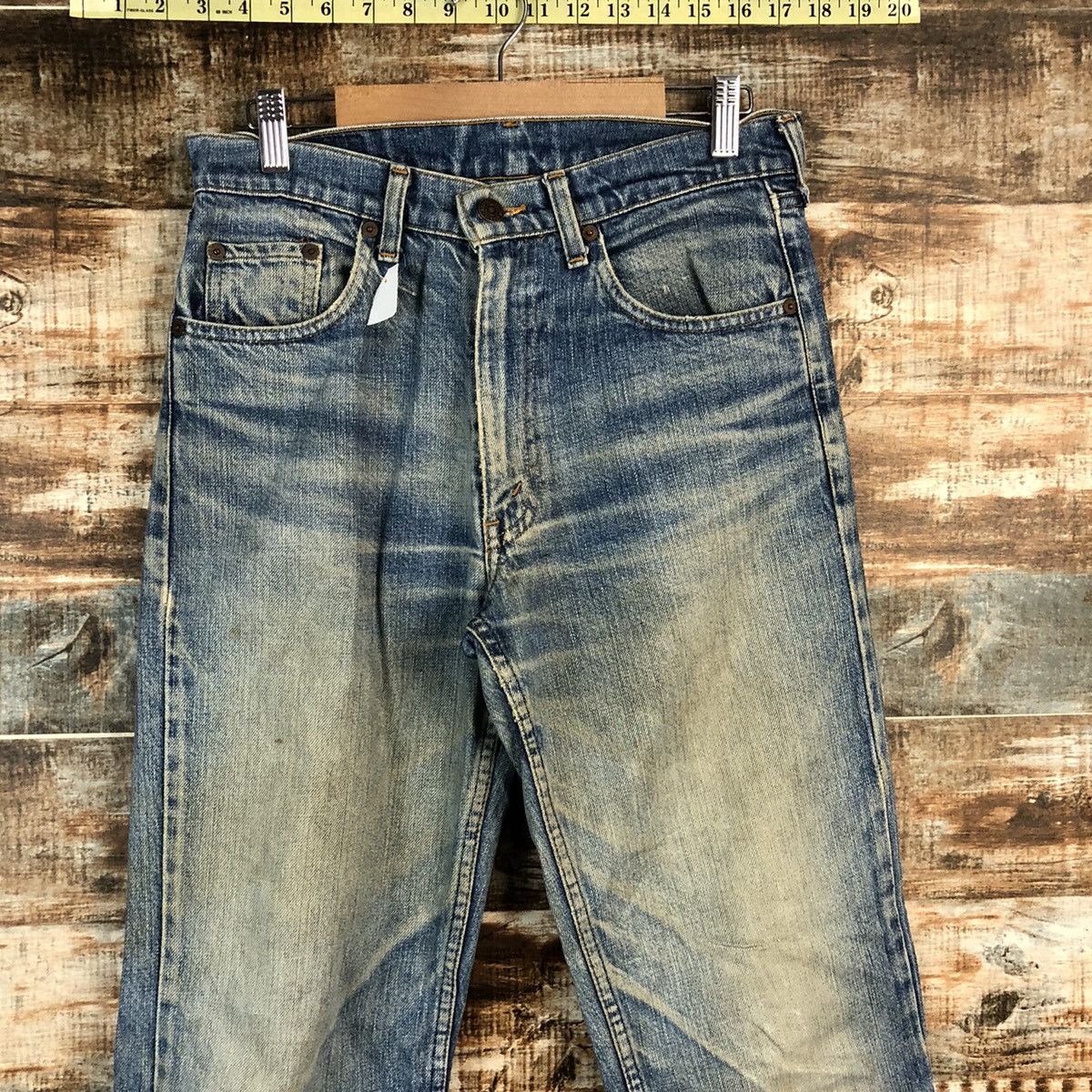 Levi's DLL Levis Blue ripped vintage Denim Pants #C240 Size US 27 - 4 Thumbnail