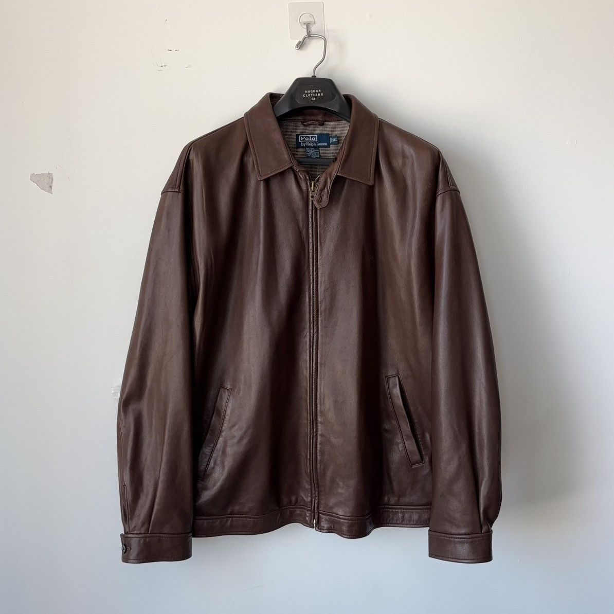 Polo Ralph Lauren Vintage 100% Leather Jacket Brown Buttery Soft Lamb Size US XXL / EU 58 / 5 - 1 Thumbnail