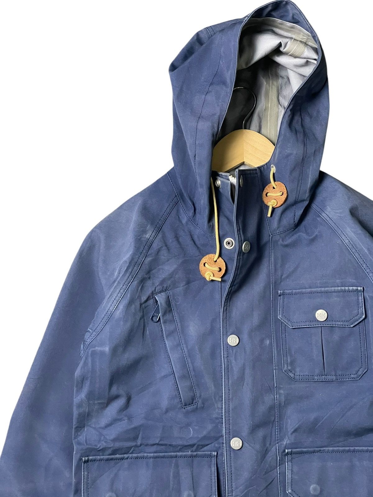 Helly Hansen × Japanese Brand × Vintage HELLY HANSEN Multi-pocket Cotton Waxed Jacket (97) Size US M / EU 48-50 / 2 - 4 Thumbnail