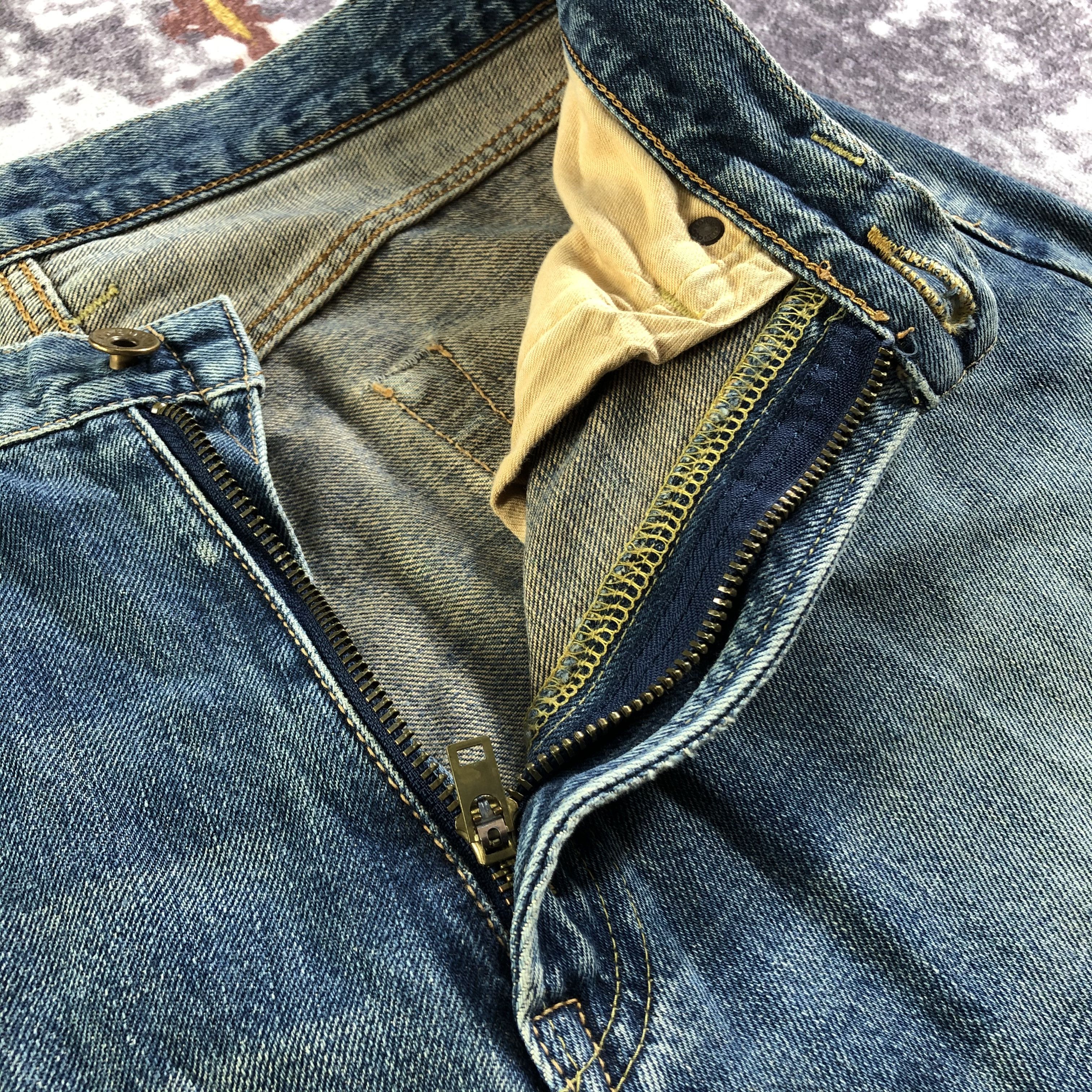 Edwin Vintage Blue Wash Edwin 505 Selvedge Jeans-JM3671 Size US 31 - 8 Thumbnail