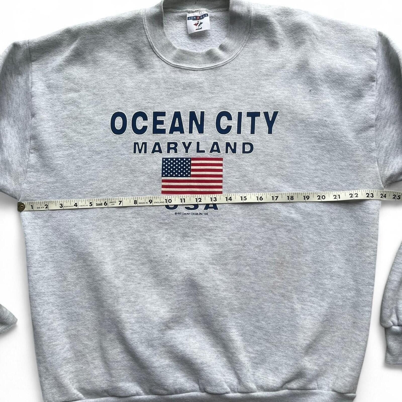 Jerzees Vintage 1997 Ocean City Maryland USA Crewneck Sweatshirt Size US XL / EU 56 / 4 - 5 Thumbnail