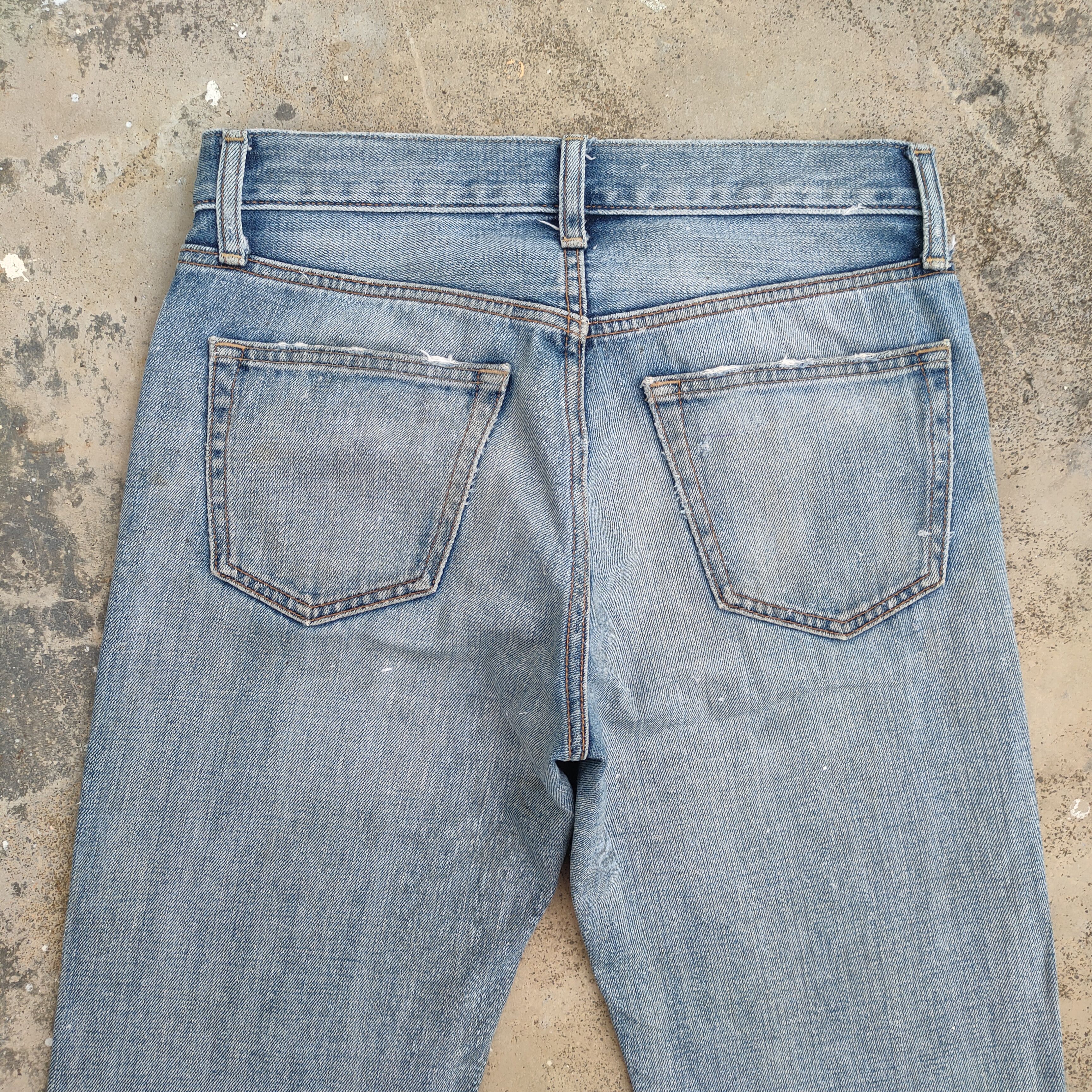 VINTAGE JAPANESE FADED DISTRESSED JEANS DENIM PANTS