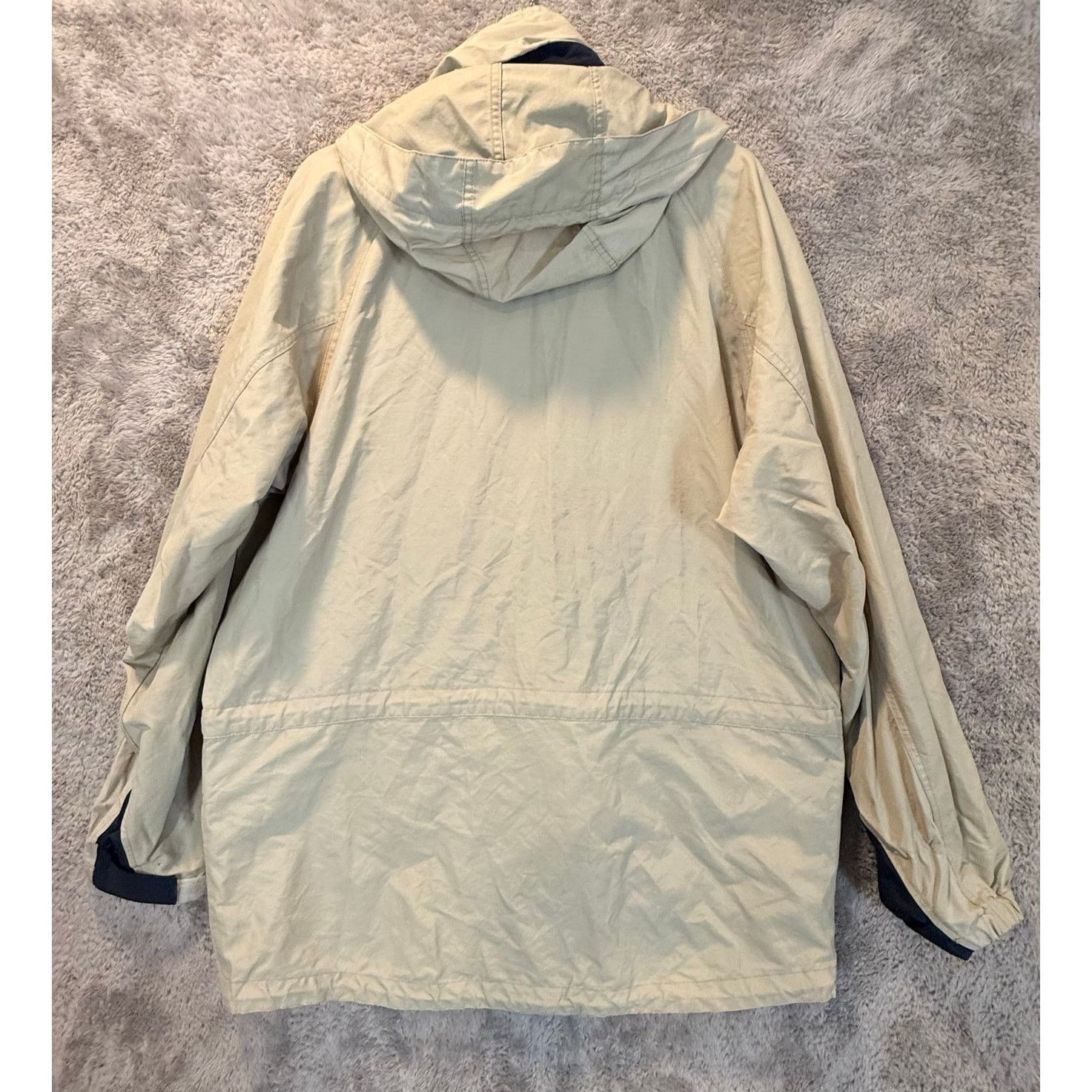 Timberland Vintage Timberland Rain Coat Jacket Parka M Hood Tan Blue Size US M / EU 48-50 / 2 - 3 Thumbnail