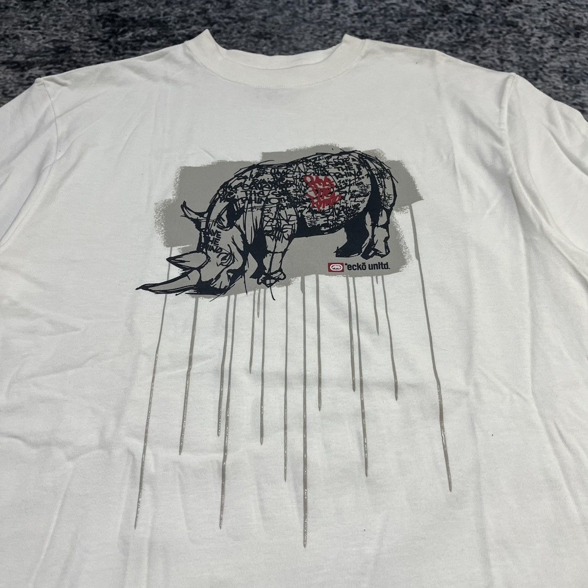Ecko Unltd. VINTAGE Y2K ECKO UNLTD RHINO GRUNGE SKATER WHITE T SHIRT Size US M / EU 48-50 / 2 - 5 Thumbnail